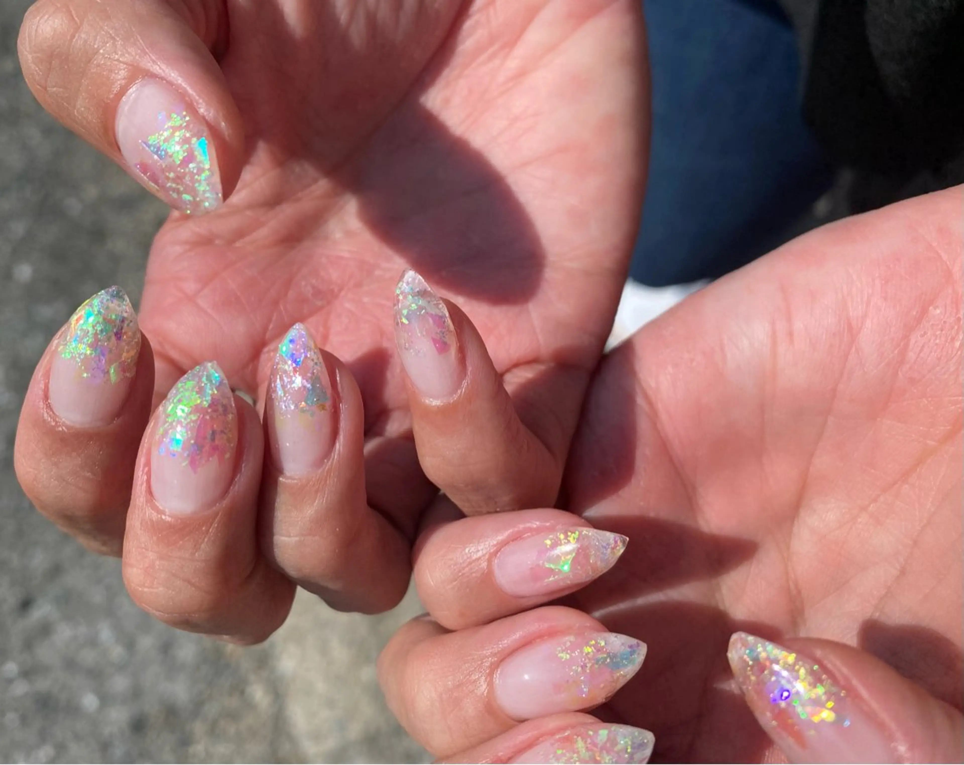 ネイル オーロラネイル ラメ(グリッター) as A nailのネイルデザイン