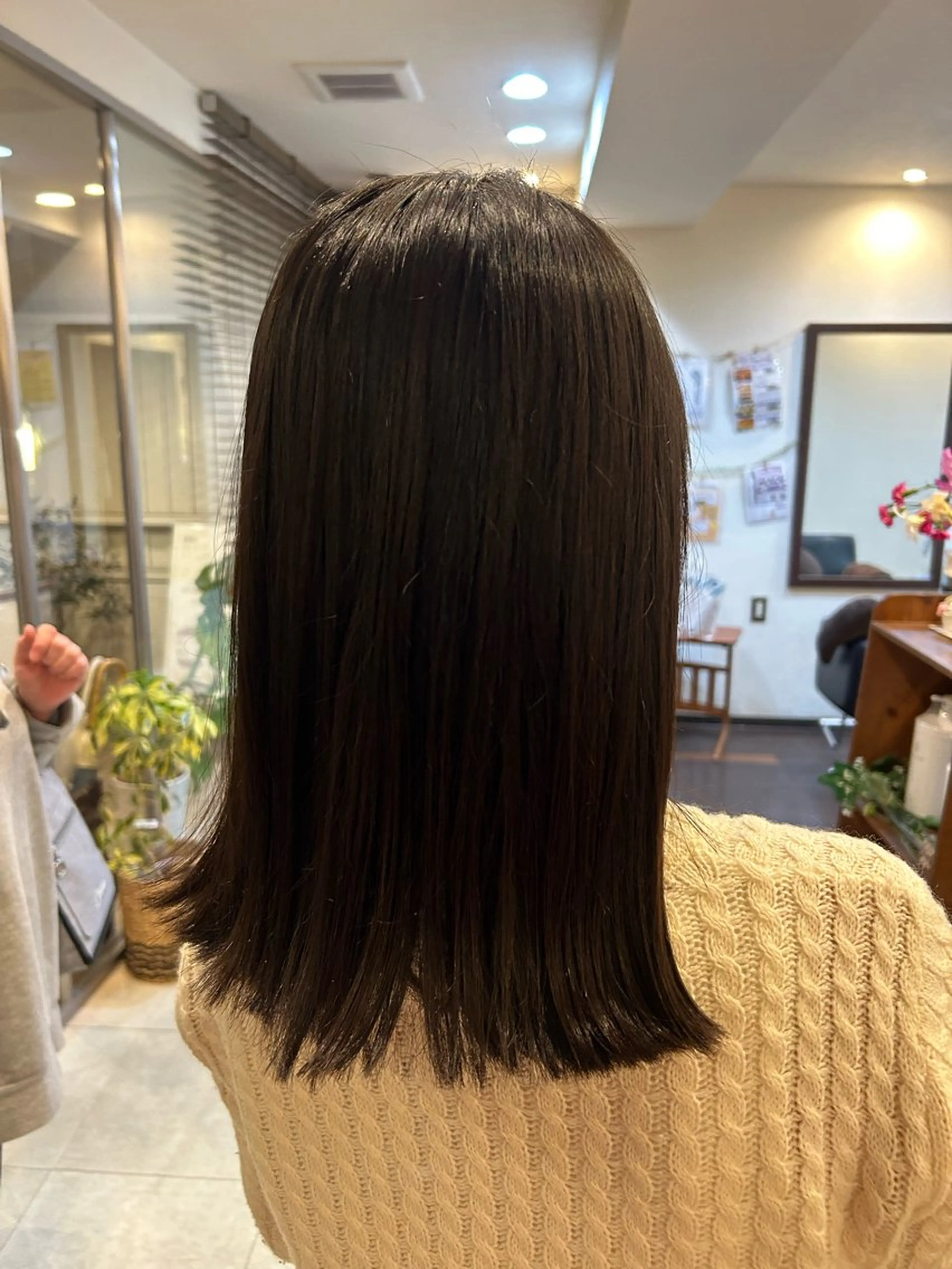 ミディアム 学生 髪質改善 美容室 Jフィドルファドル所属・わきた かずなのヘアスタイル