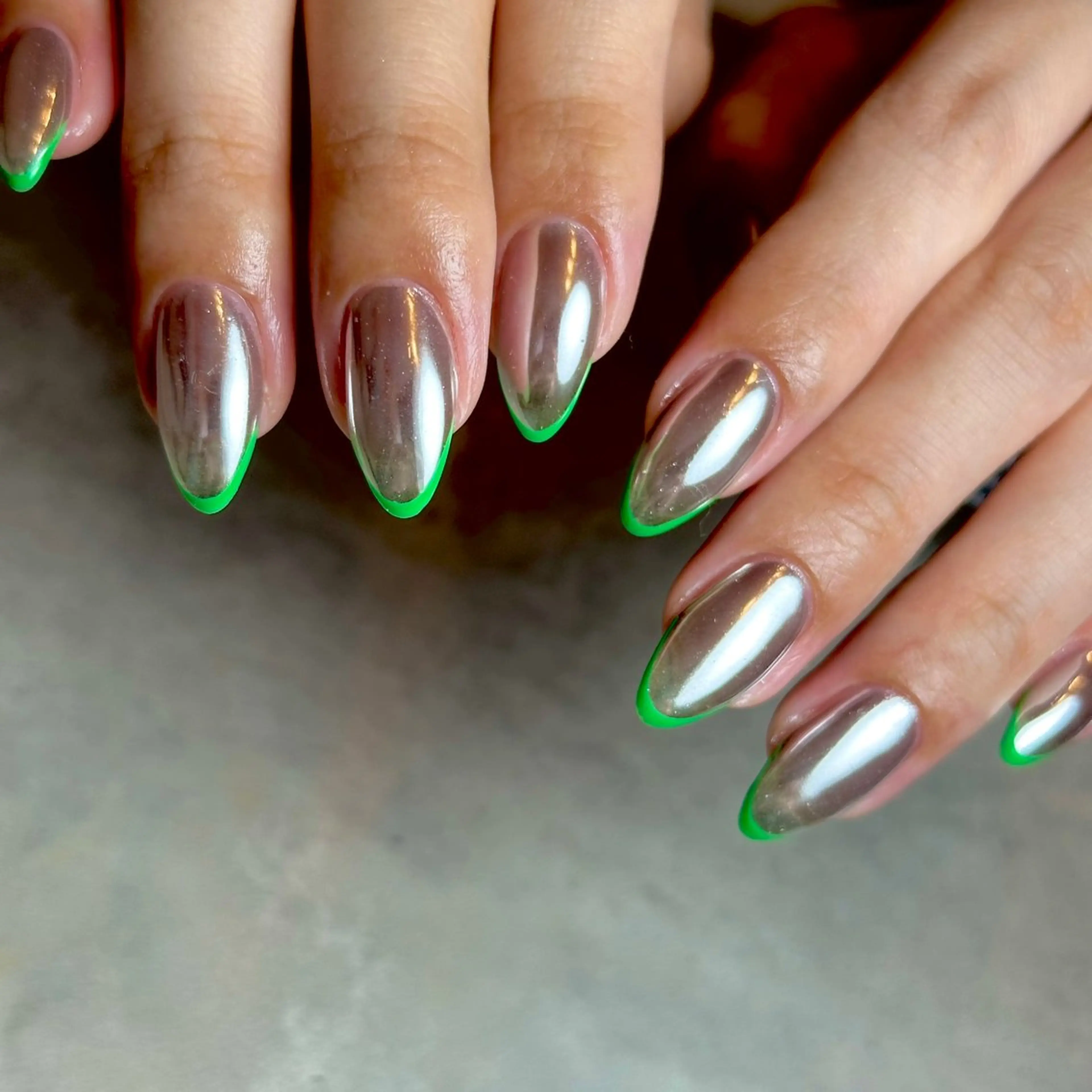 ネイル フレンチネイル ミラーネイル havi nailのネイルデザイン