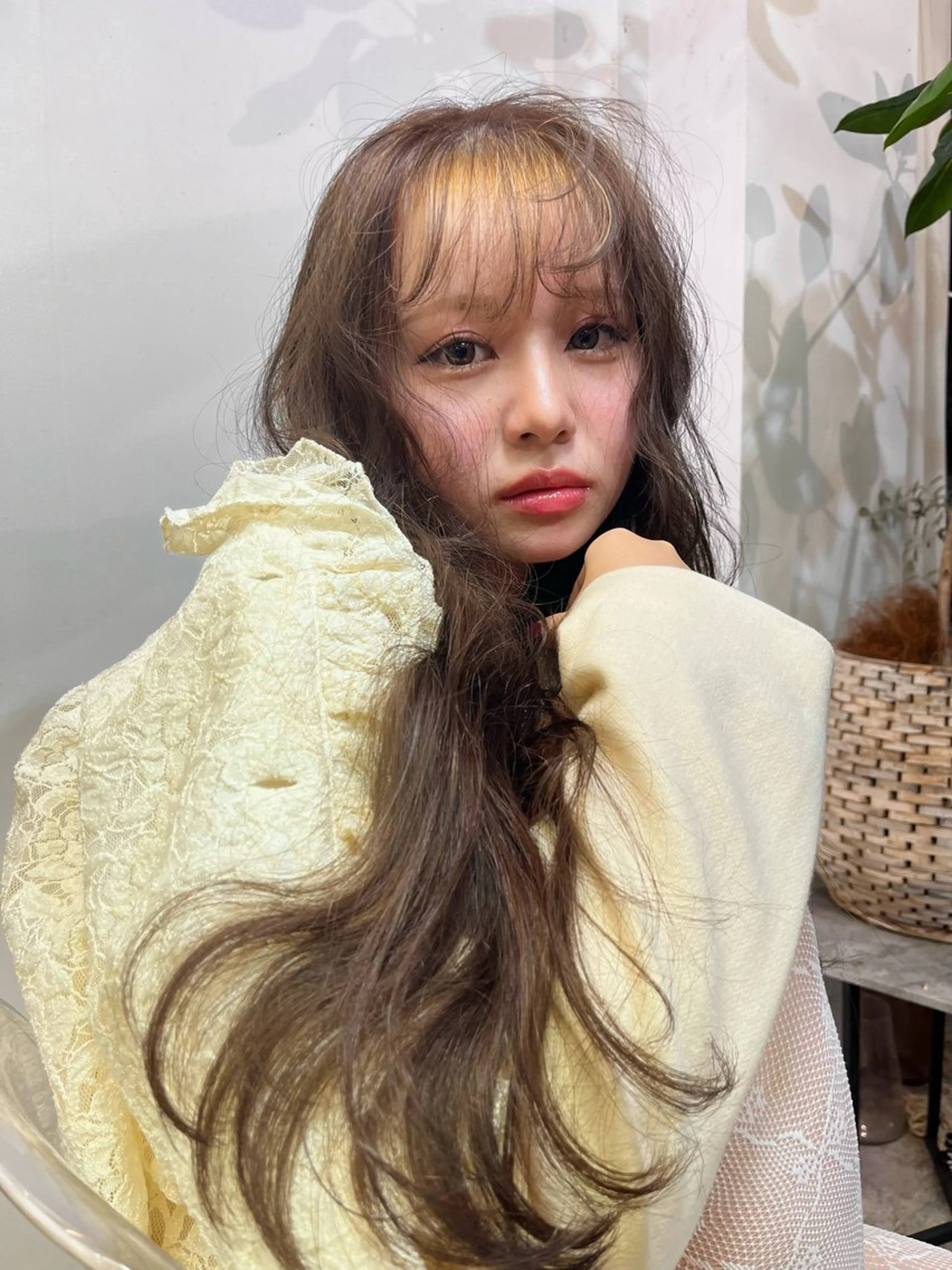 ロング カラー ヘアカラー トリートメント ヘッドスパ ness 一花のヘアスタイル