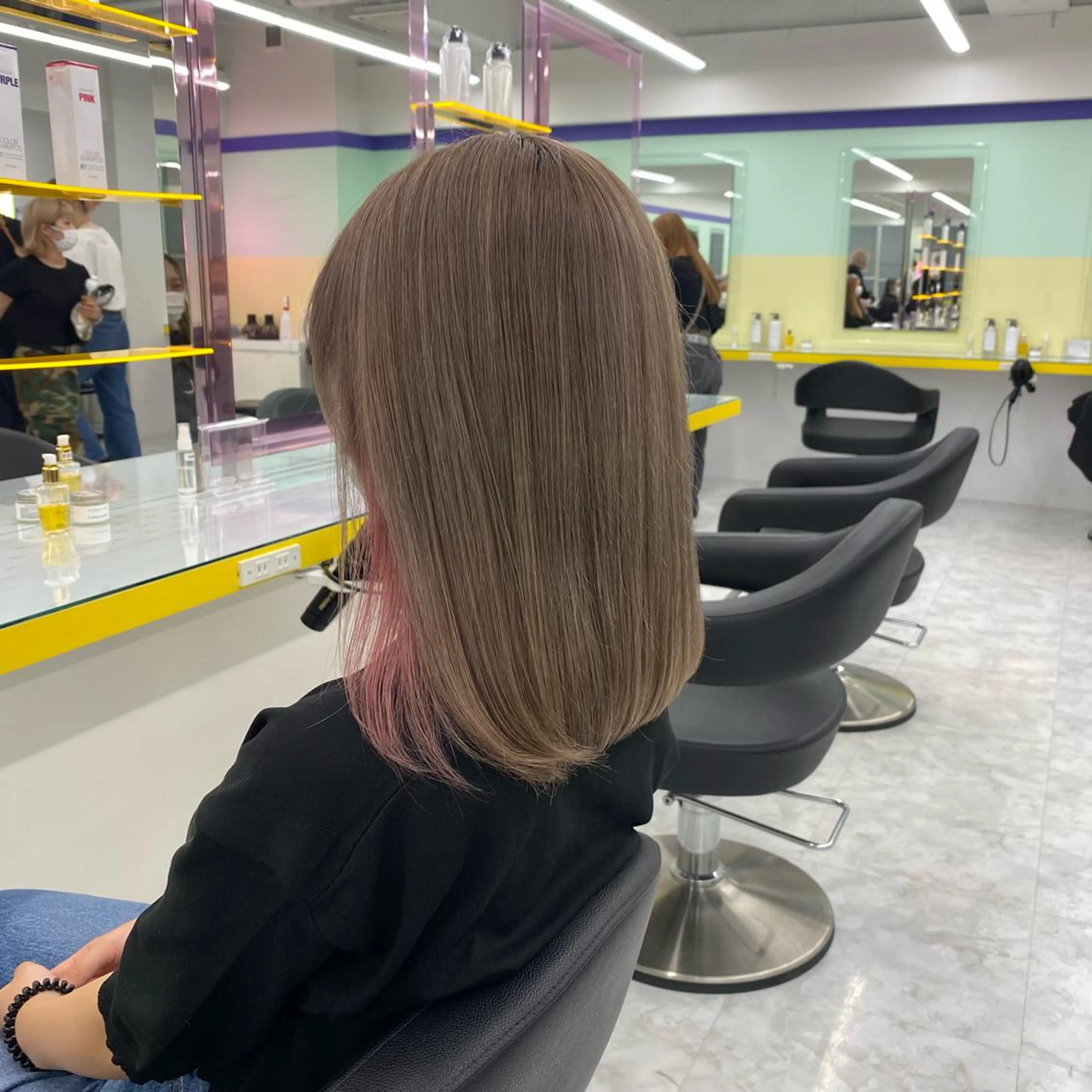 セミロング カラー パーマ ヘアアレンジ メンズ キッズ ネイル マツエク・マツパ アイブロウ Lumo所属・💖横浜ブリーチなし 💖MIHOのヘアスタイル