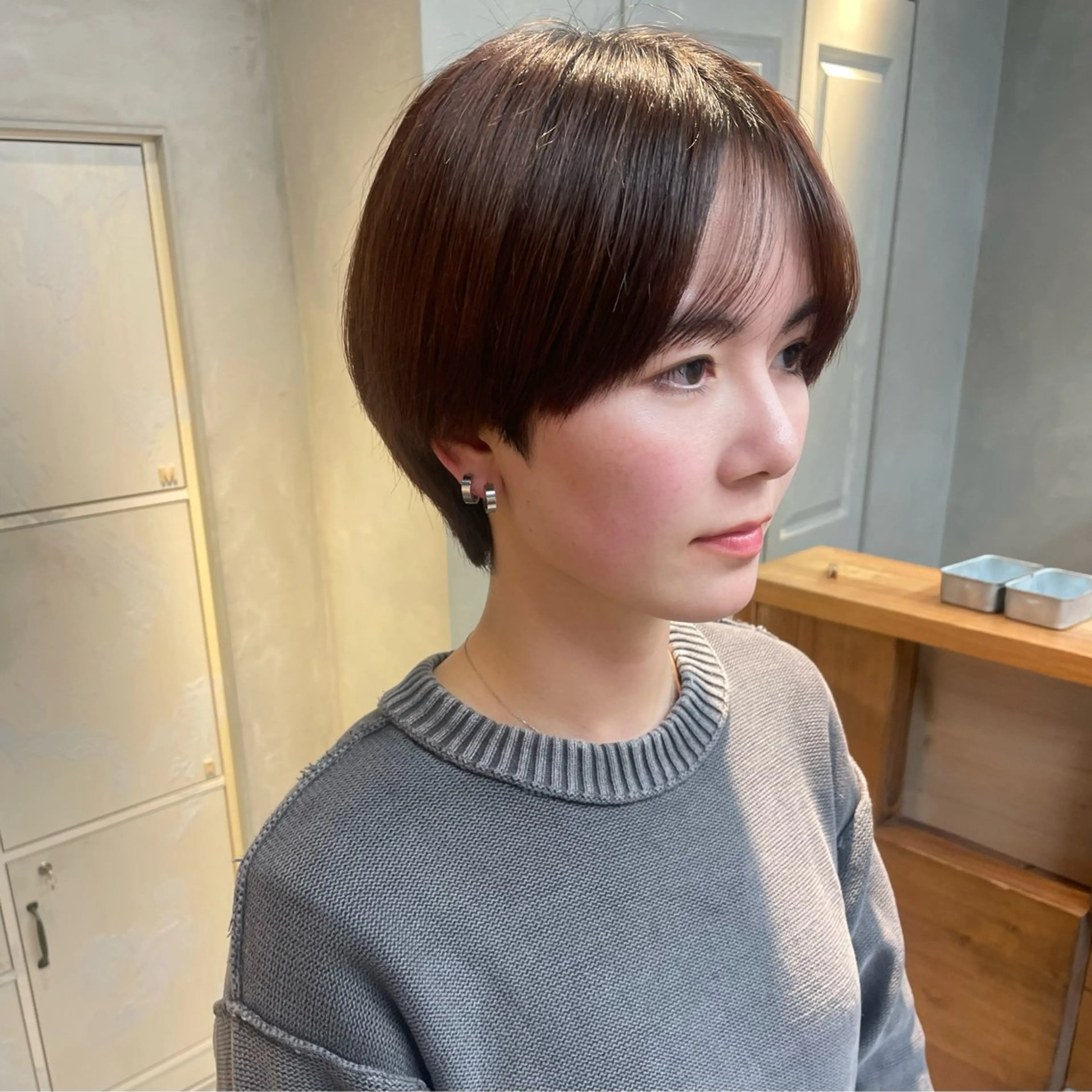 ショート 暖色艶カラー /RIONAのヘアスタイル