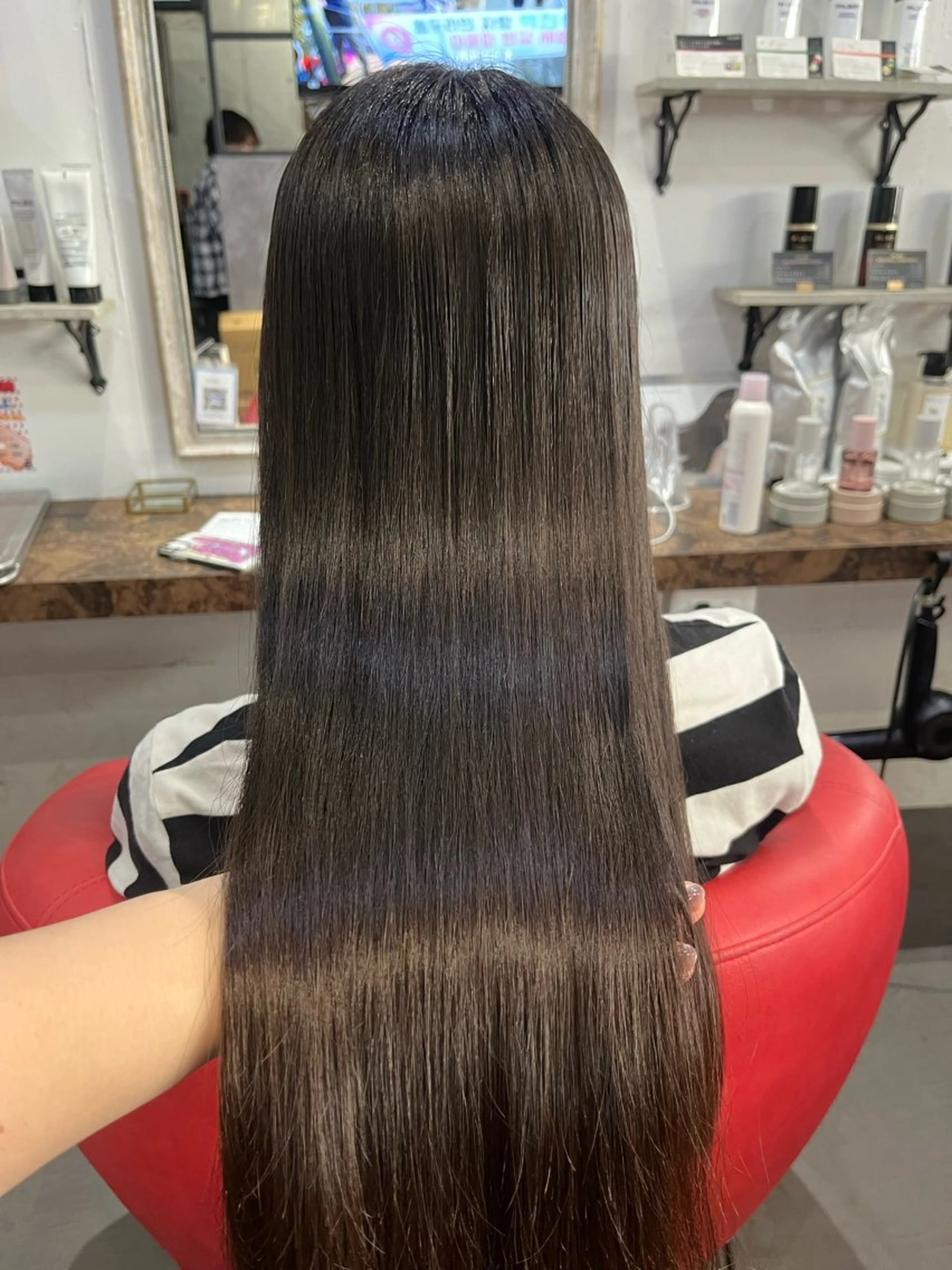 ロング カット 縮毛矯正 駅チカ【ali'i】 アリイ花崎友美☘のヘアスタイル