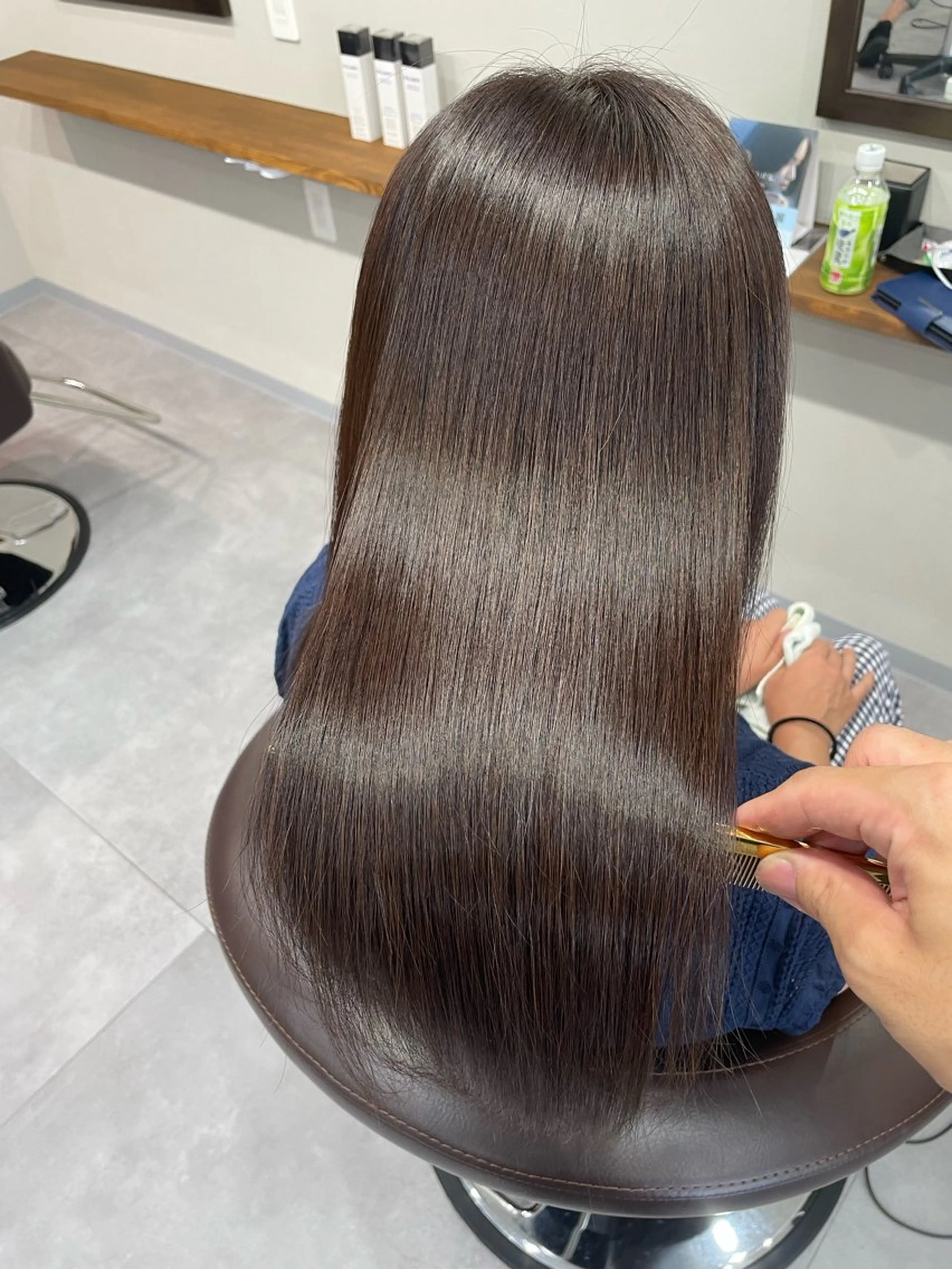 セミロング カット ヘアカラー トリートメント 縮毛矯正、髪質改善／ 松田 龍之介のヘアスタイル