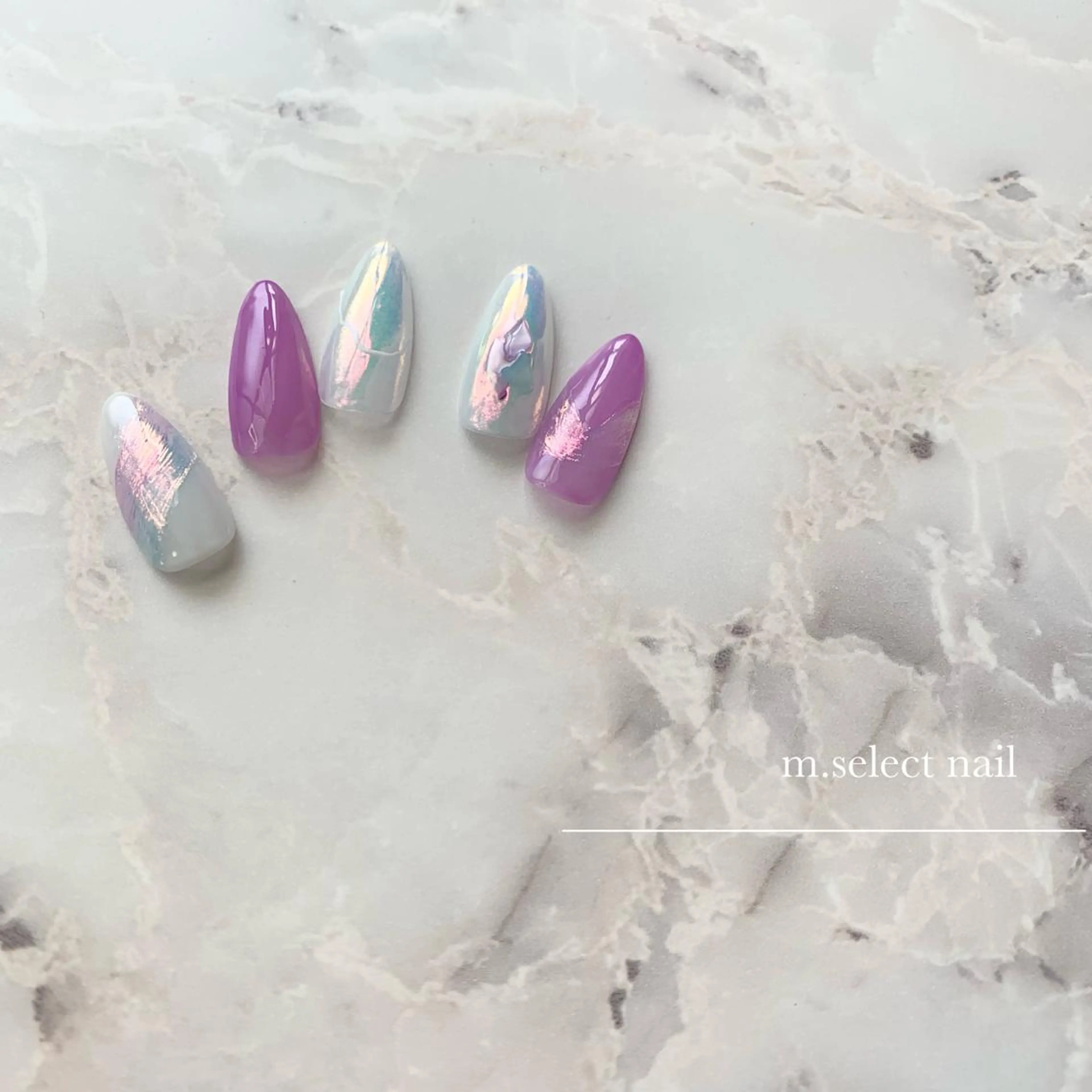 ネイル アートネイル オーロラネイル m.select nailのネイルデザイン