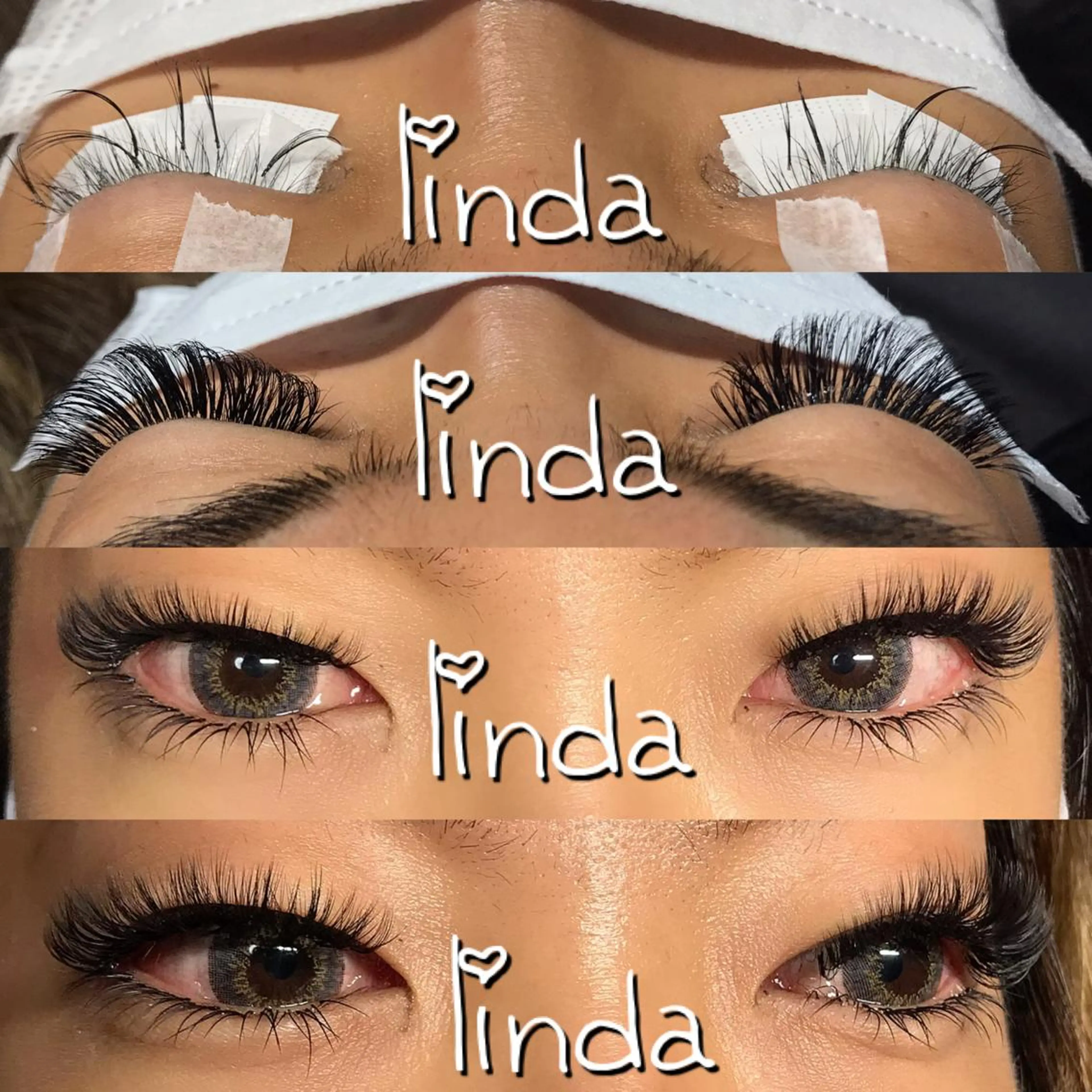 マツエク・マツパ 付け放題 linda lashesのマツエク・マツパデザイン