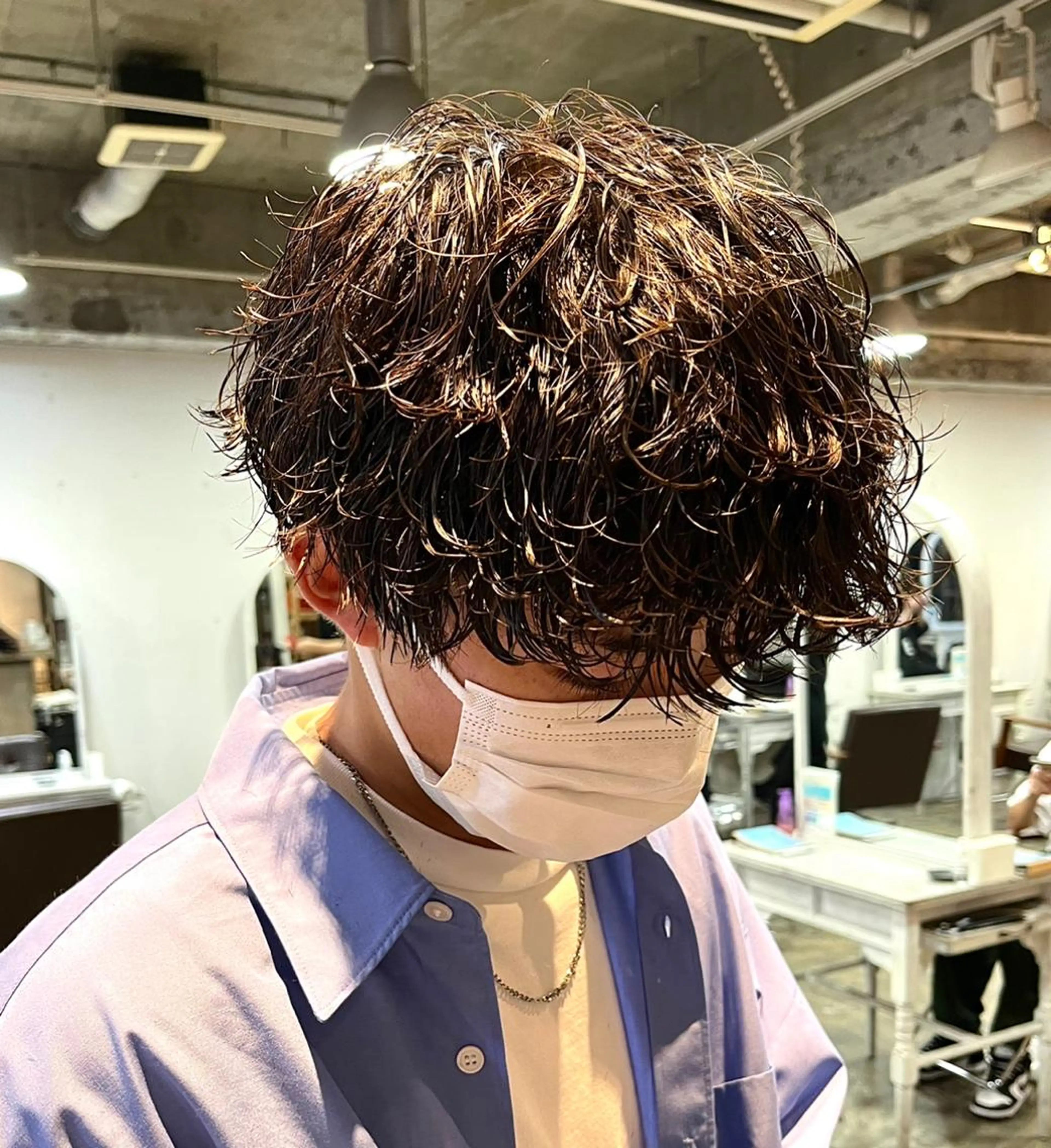 パーマ メンズ パーマ 猪原 海斗メンズパーマのヘアスタイル