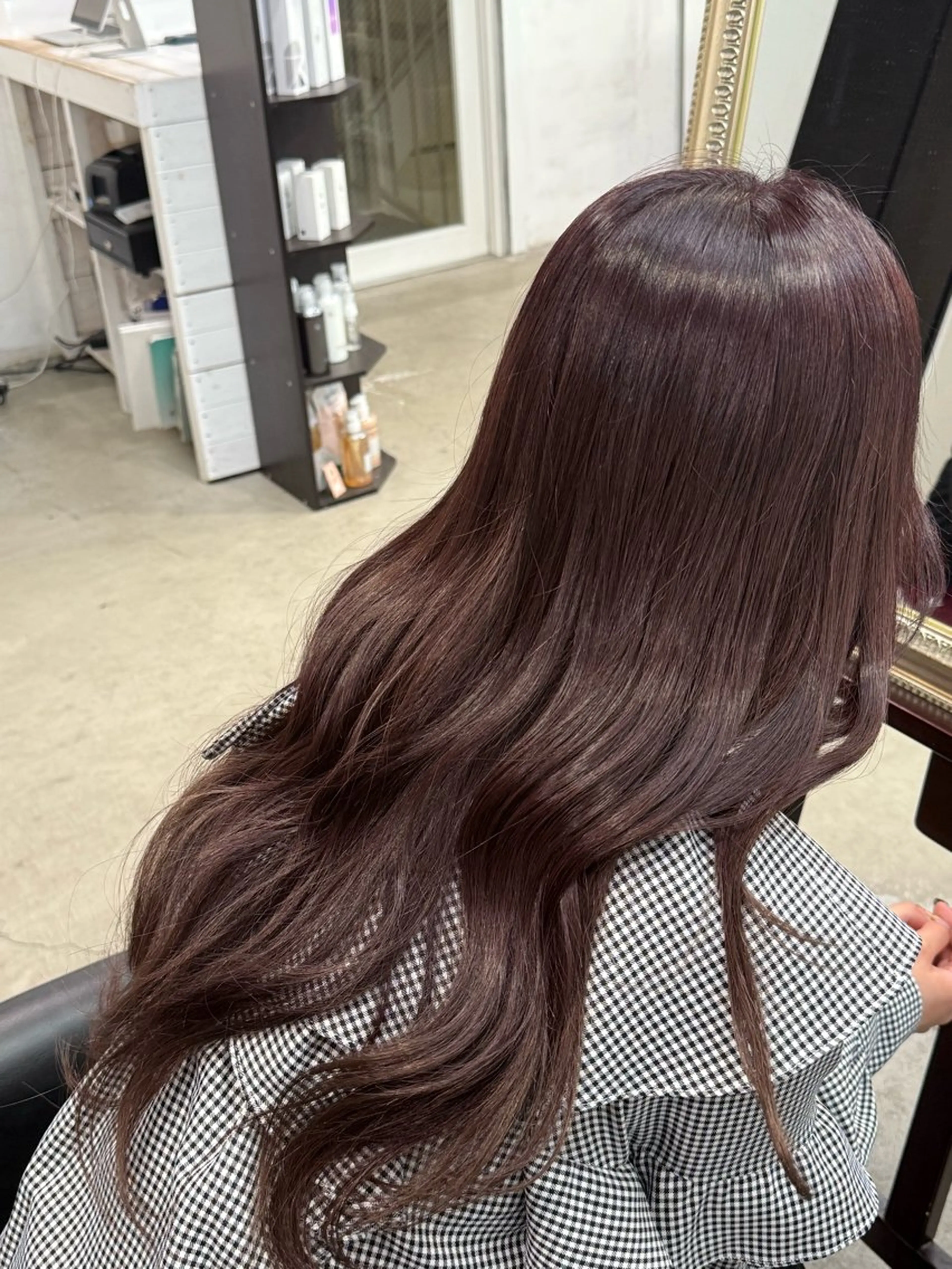 ロング カラー ラベンダーカラー ラベンダーピンク ピンクカラー 山本 彩楓のヘアスタイル