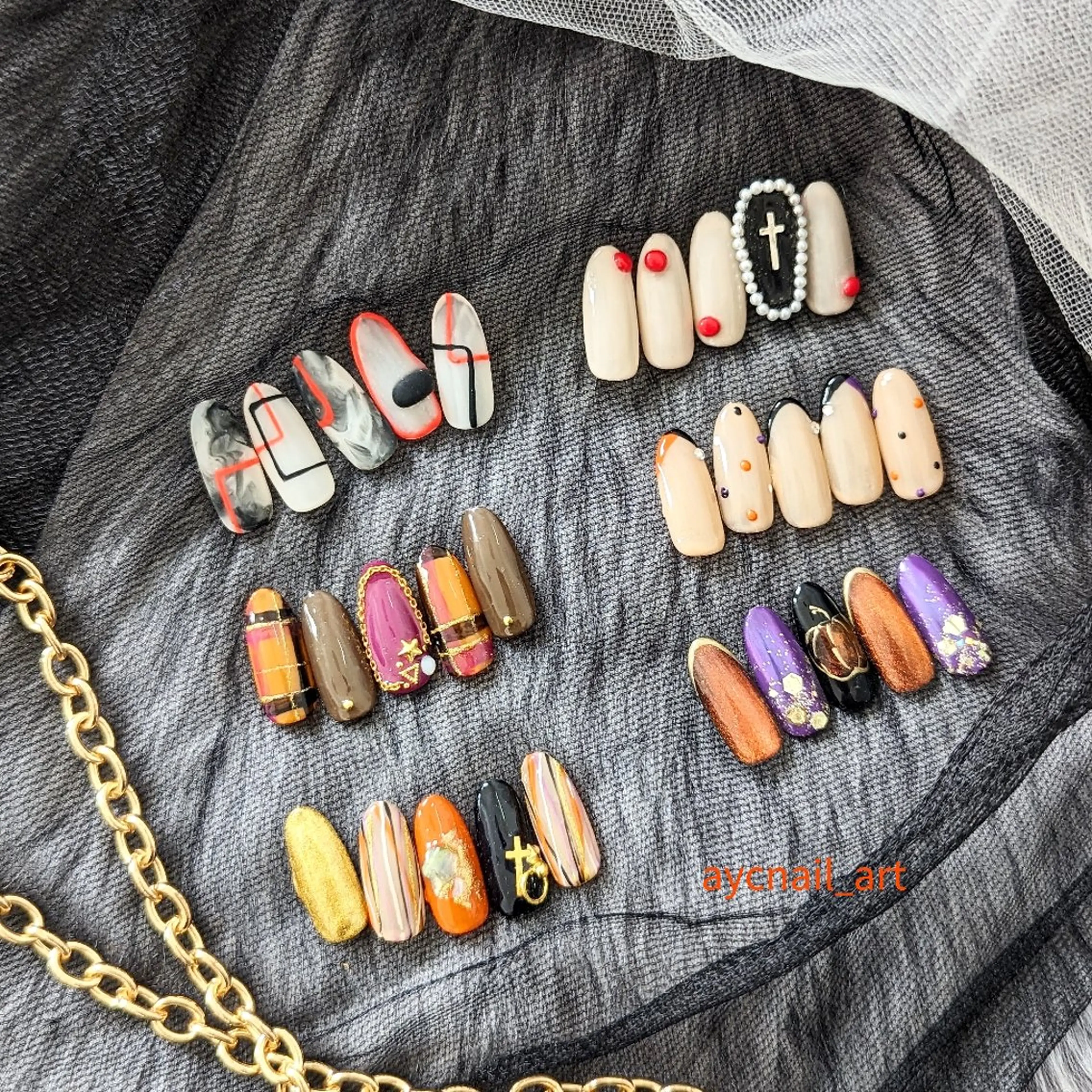 ネイル ハロウィン ハンドネイル aycnail 　Ayakaのネイルデザイン