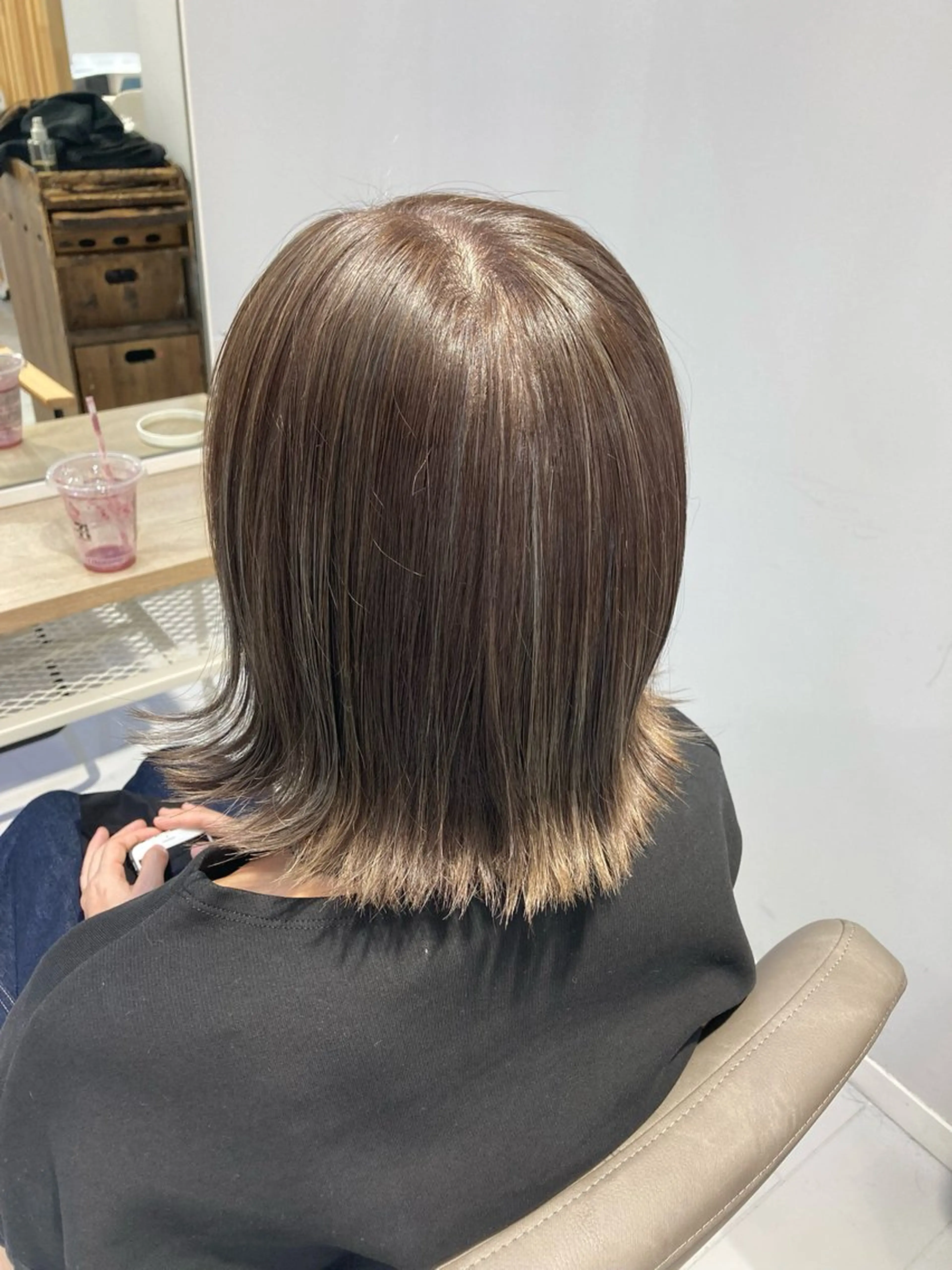 ミディアム ヘアカラー ショートカット 💎ゆうき💎のヘアスタイル