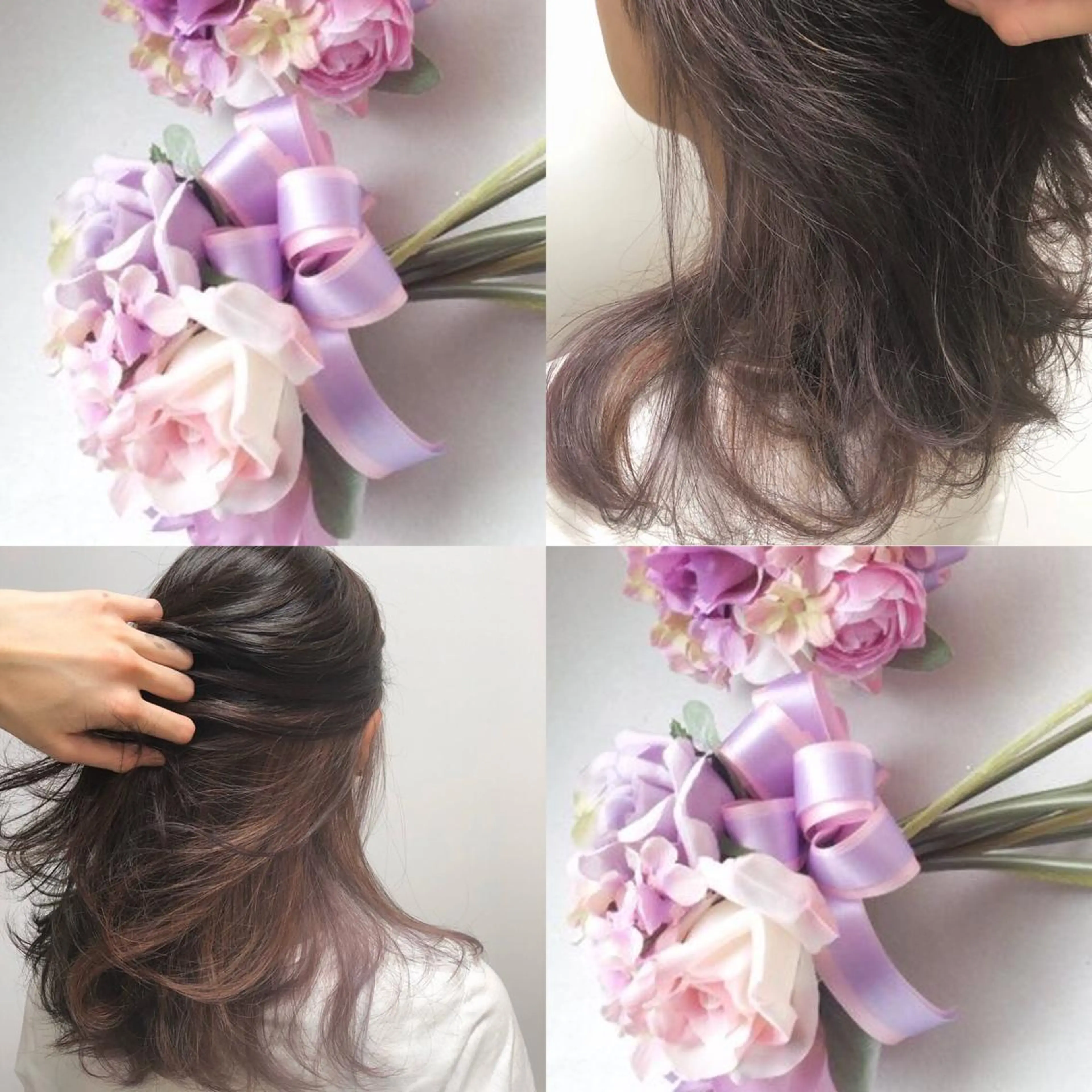 セミロング カラー 韓国ヘア🤍 NATSUNEのヘアスタイル