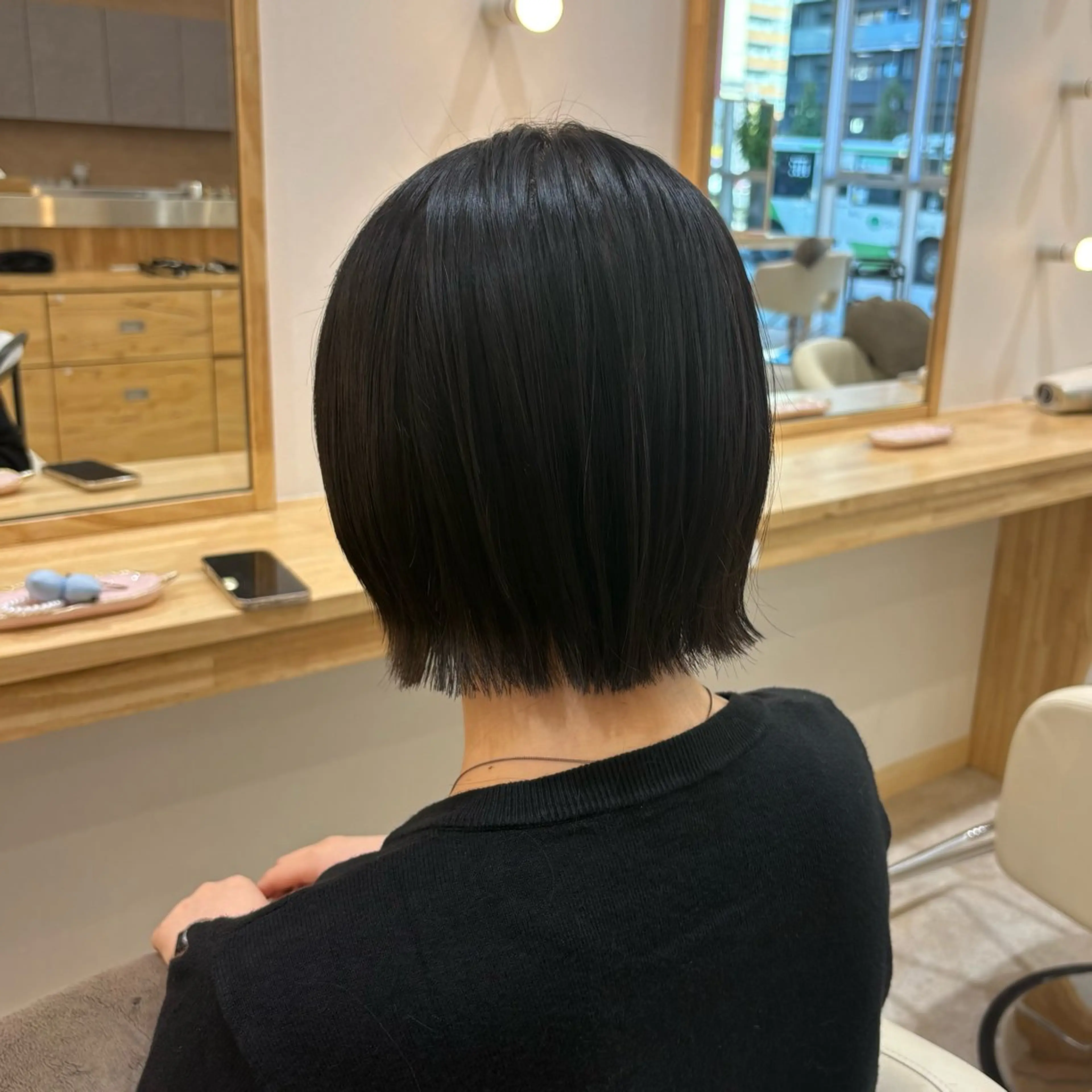 ショート ボブレイヤー ボブ レイヤーカット 顔まわり/オフィス カラー/青栁優🔆のヘアスタイル