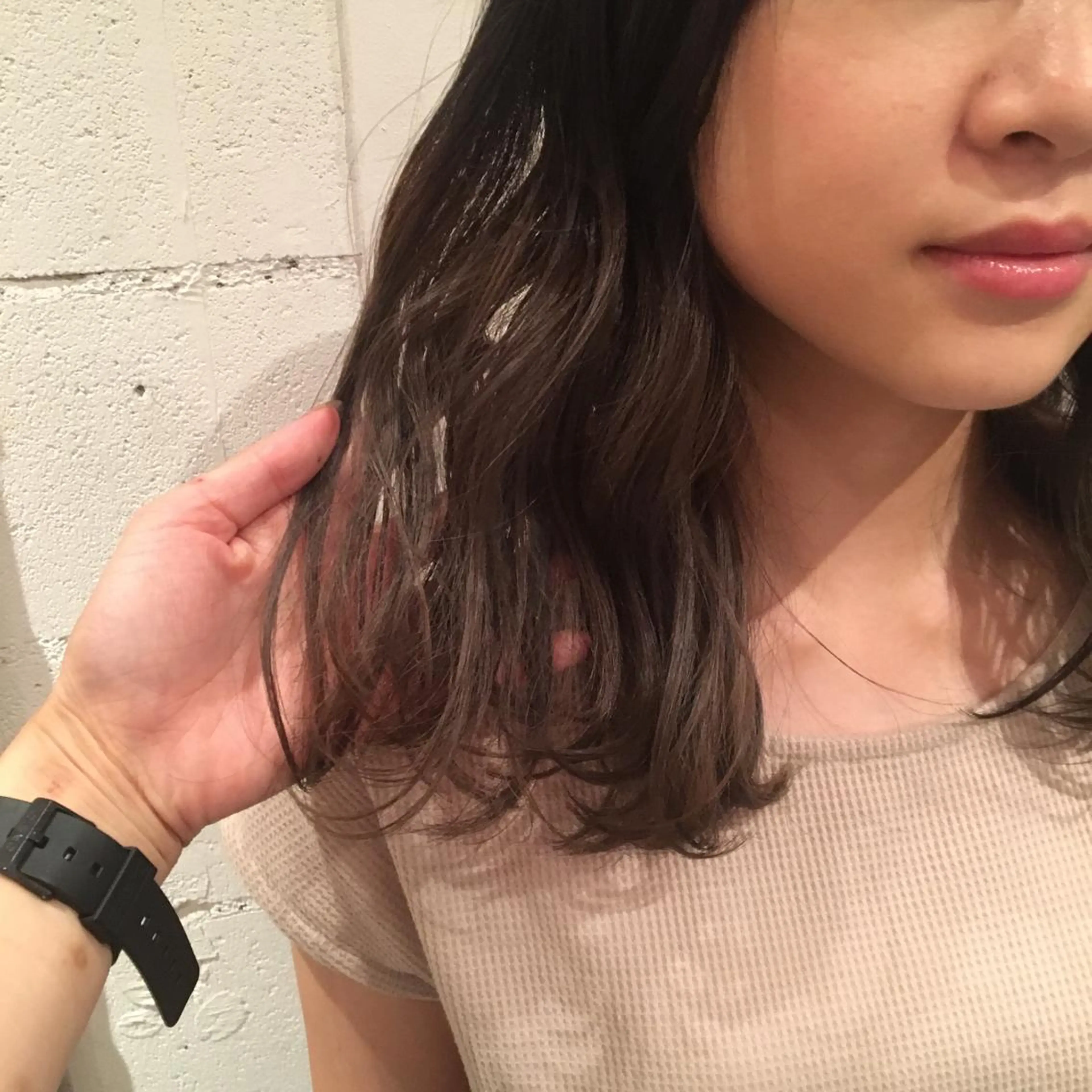 セミロング カラー グラデーションカラー emme MIHO♡のヘアスタイル