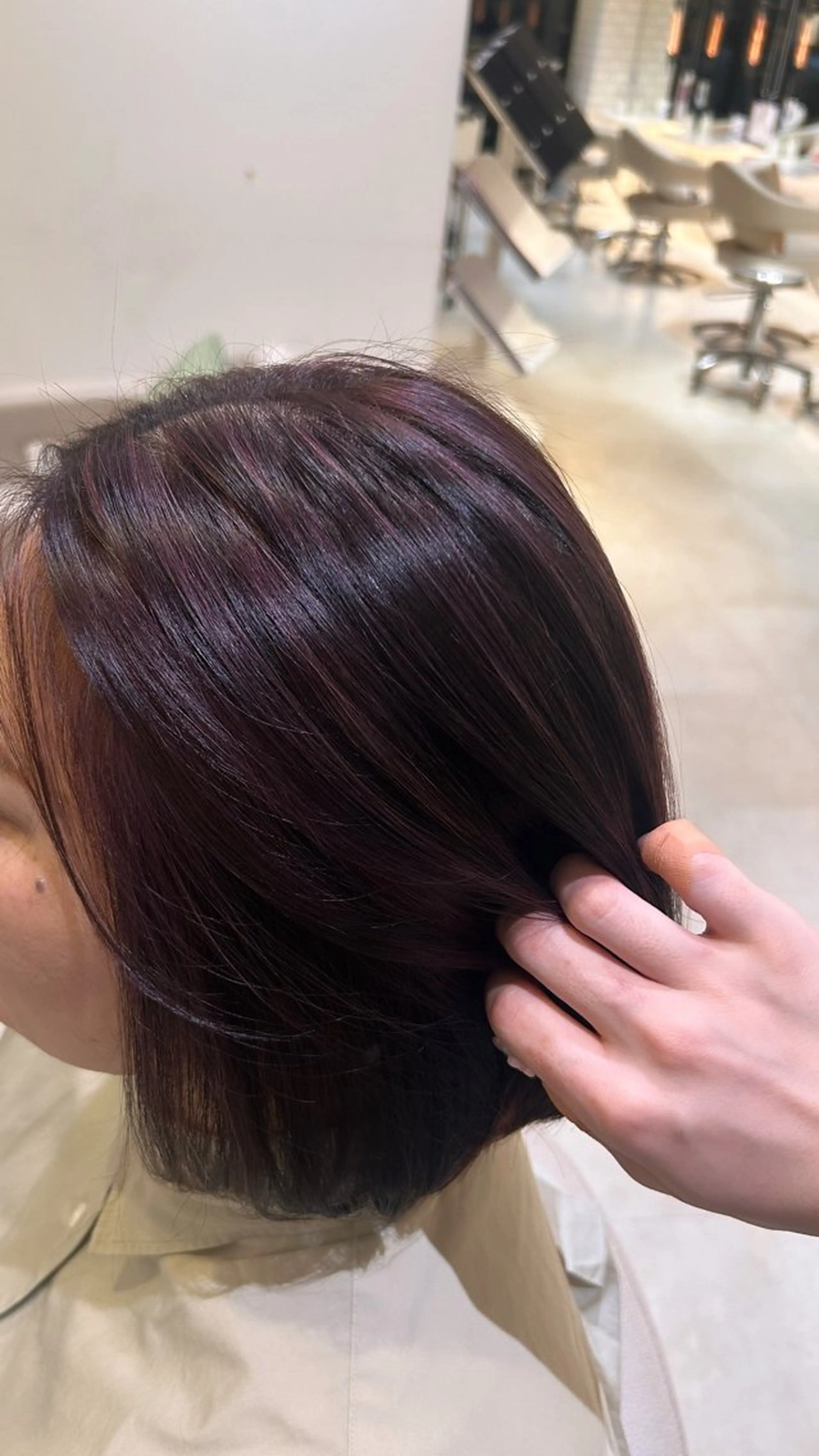 カラー ハイライトカラー ラベンダーカラー ヘアカラー 夏見 沙帆のヘアスタイル