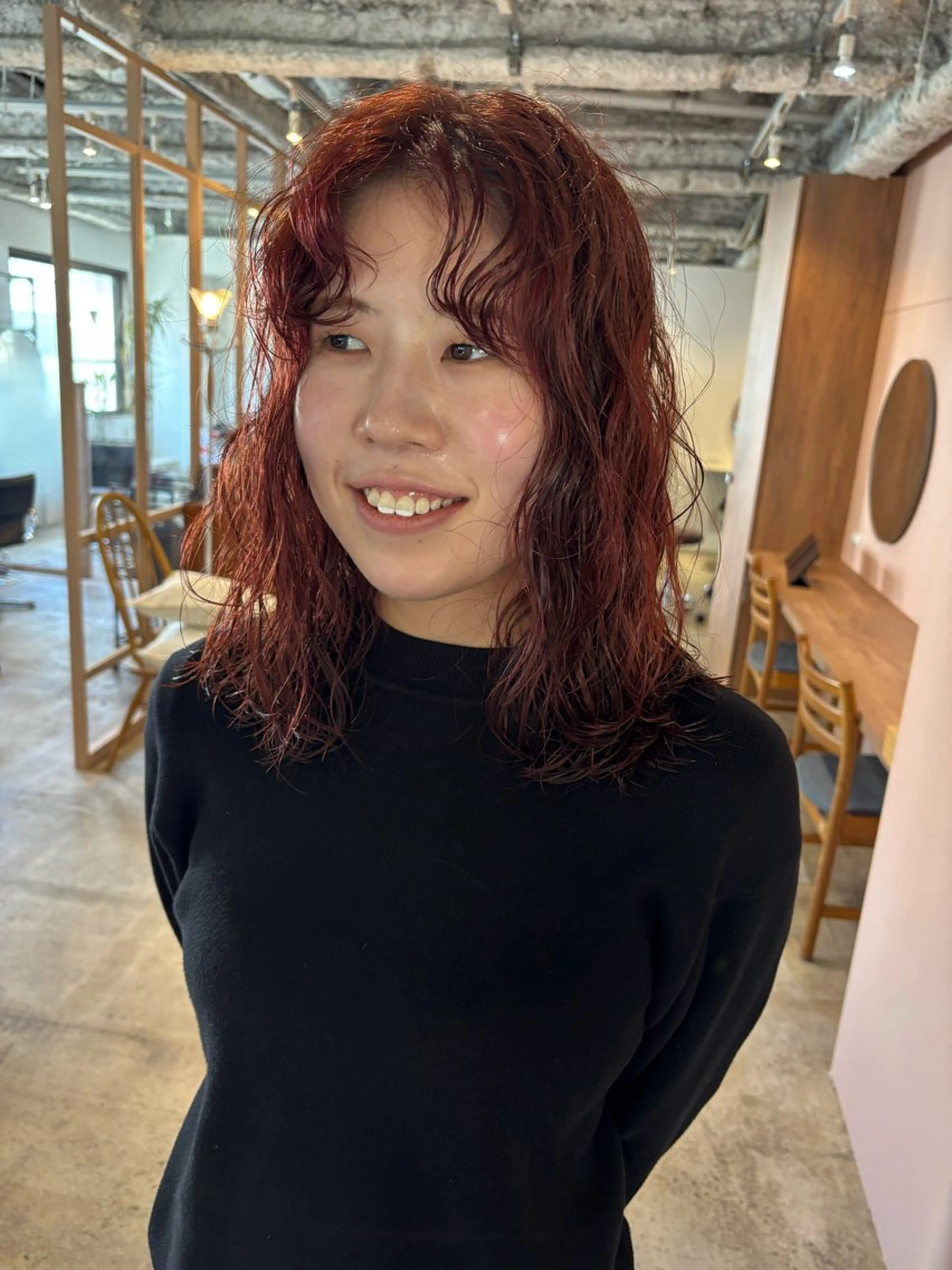 セミロング カラー カット パーマ トリートメント Hayashi Shioriのヘアスタイル