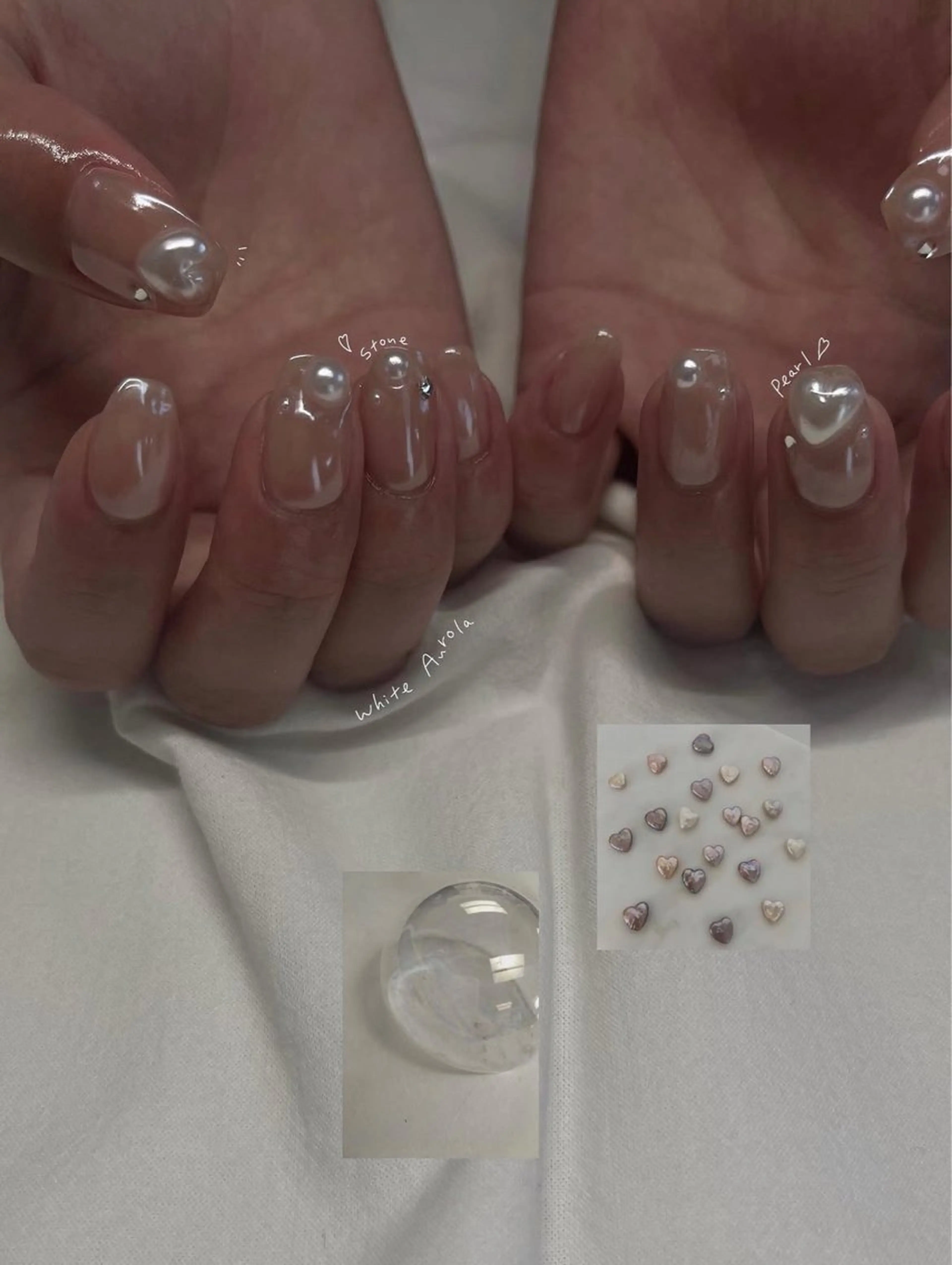 ネイル オーロラネイル 氷ネイル・うるうるネイル ニュアンスネイル シンプルネイル 冬ネイル ハンドネイル &. momoのネイルデザイン