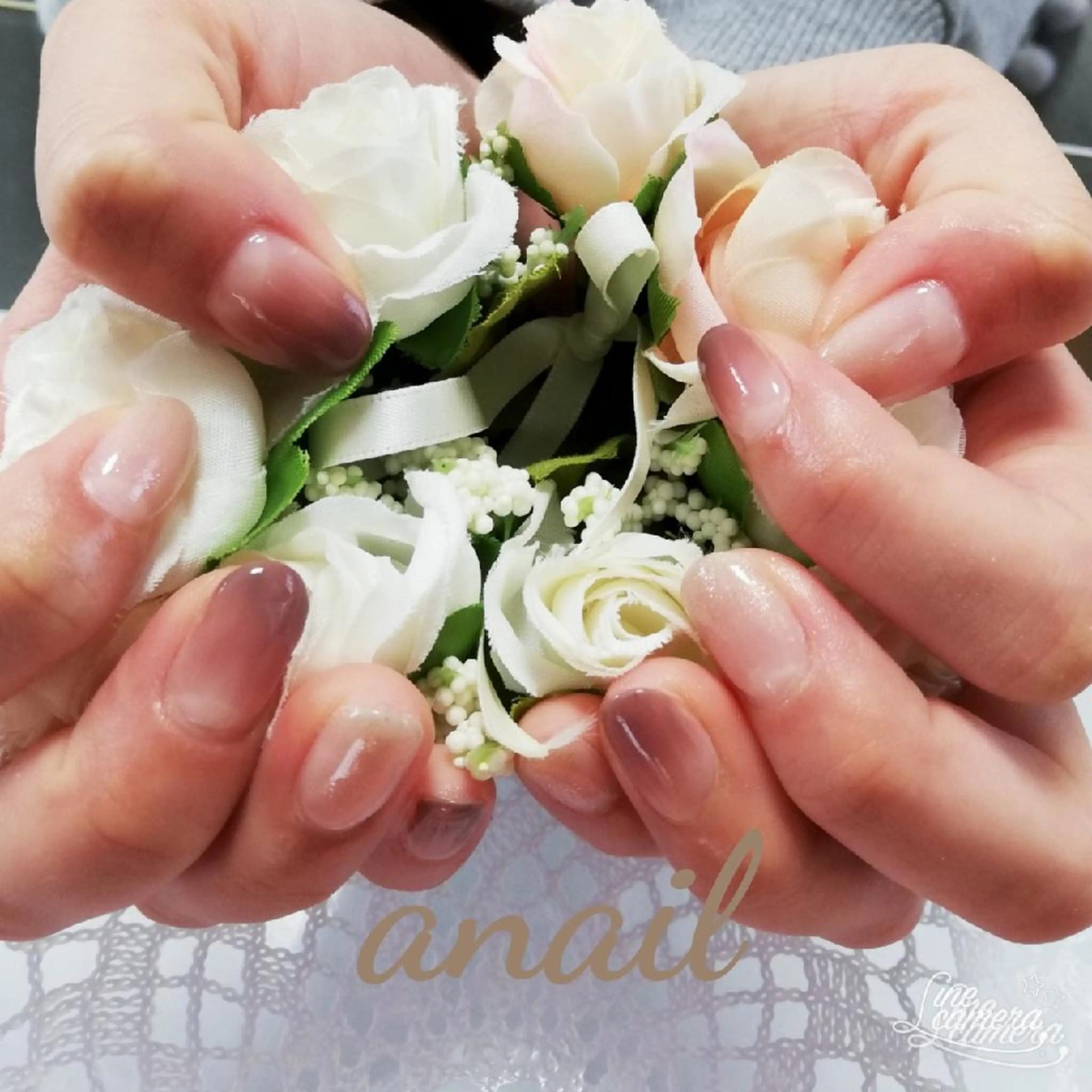 ネイル ブラウン グラデーション ラメ(グリッター) シンプルネイル ネイルサロン エーネイルのネイルデザイン