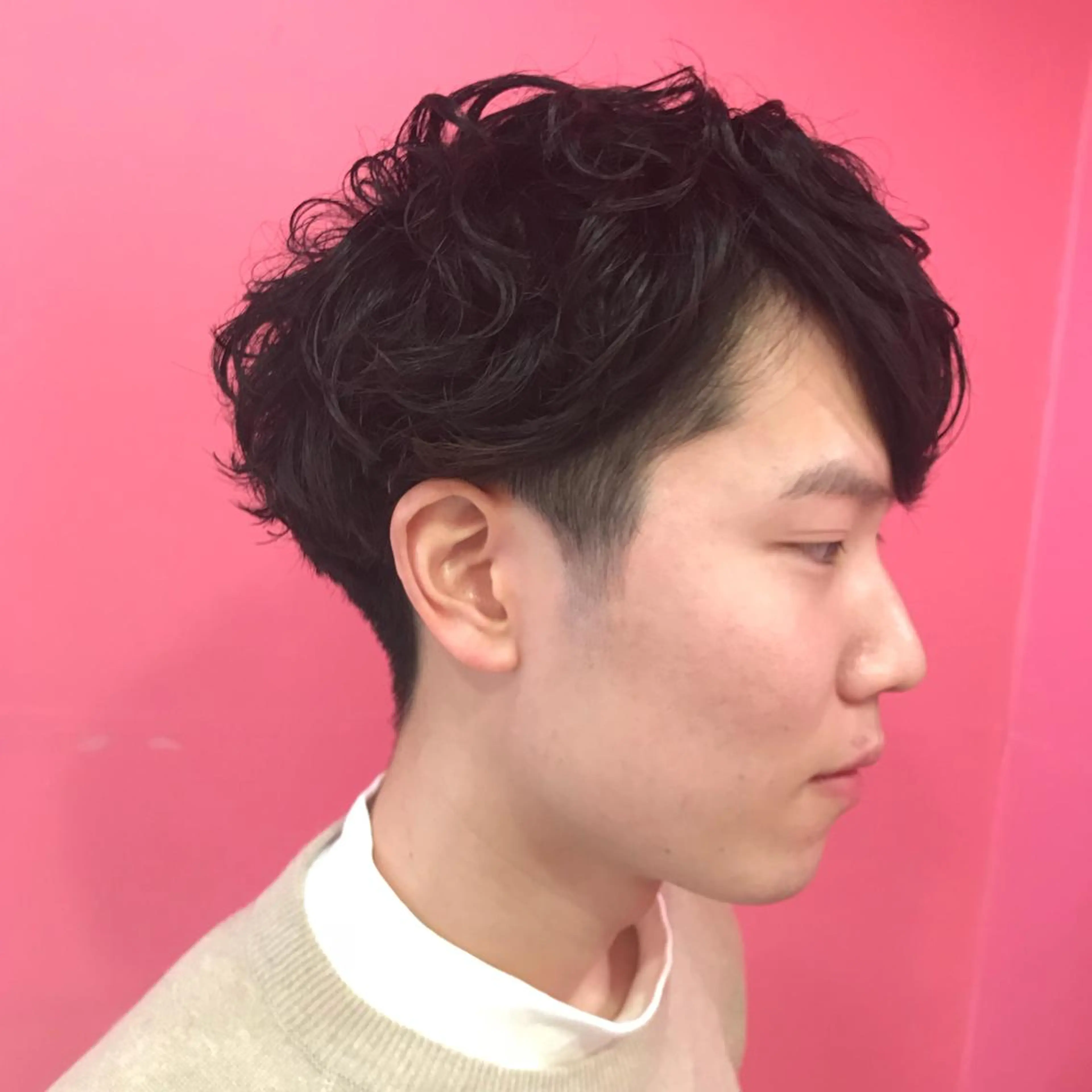 ショート パーマ メンズ マッシュ ショートヘア カット Vir by browのヘアスタイル