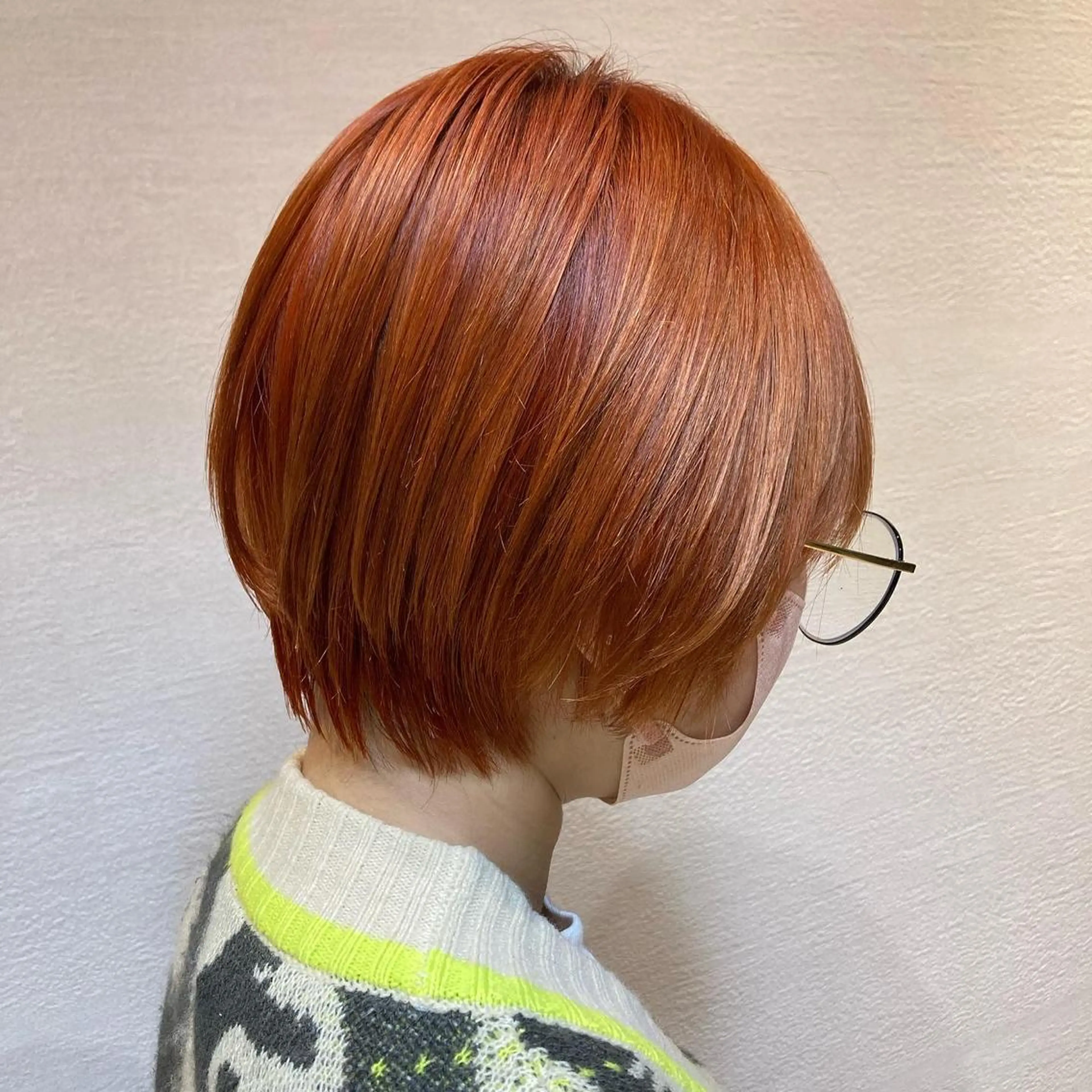 カラー ニュアンスパーマ 曲がる縮毛矯正　爲石のヘアスタイル