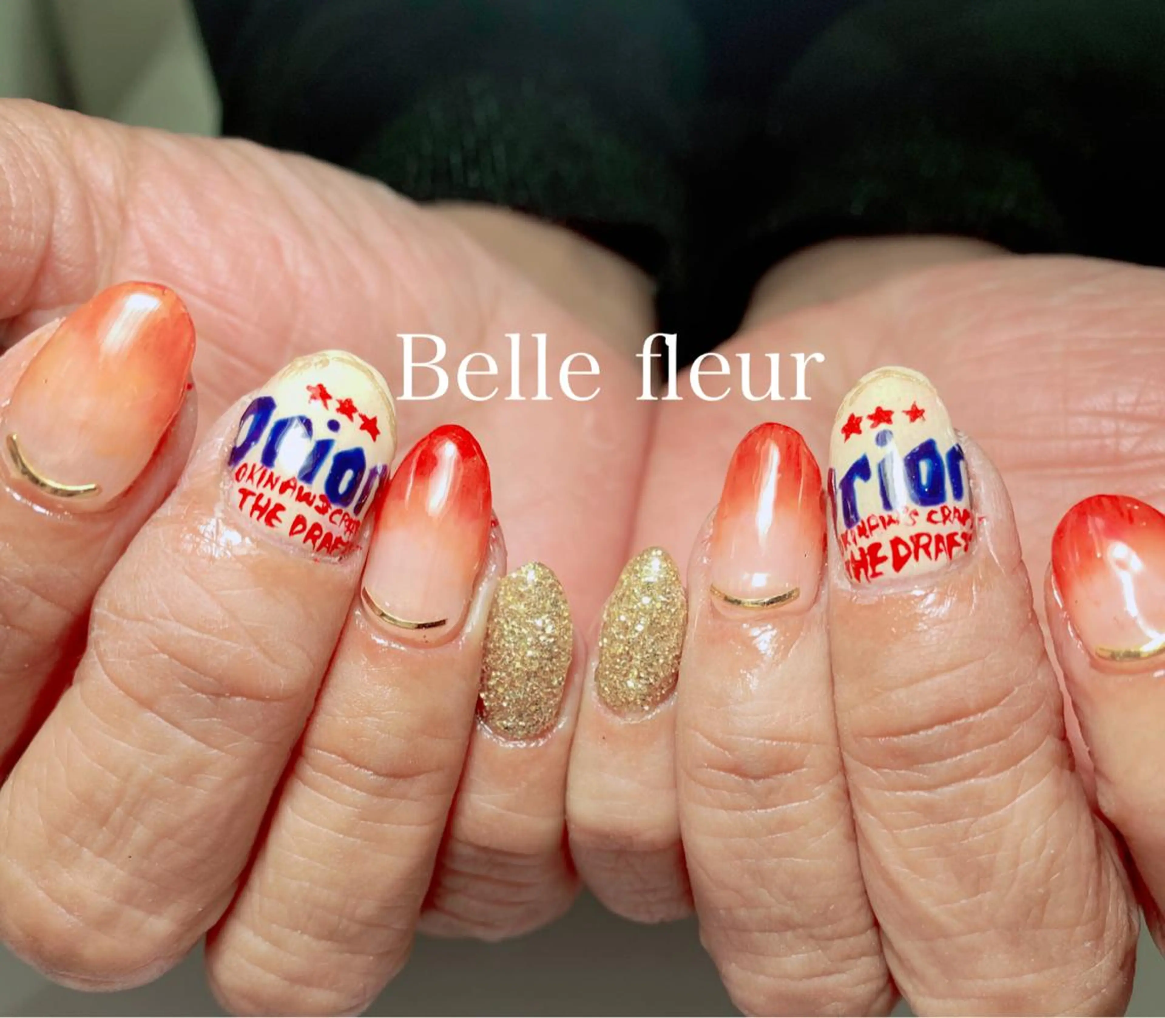 ミディアム ネイル Belle fleurのネイルデザイン