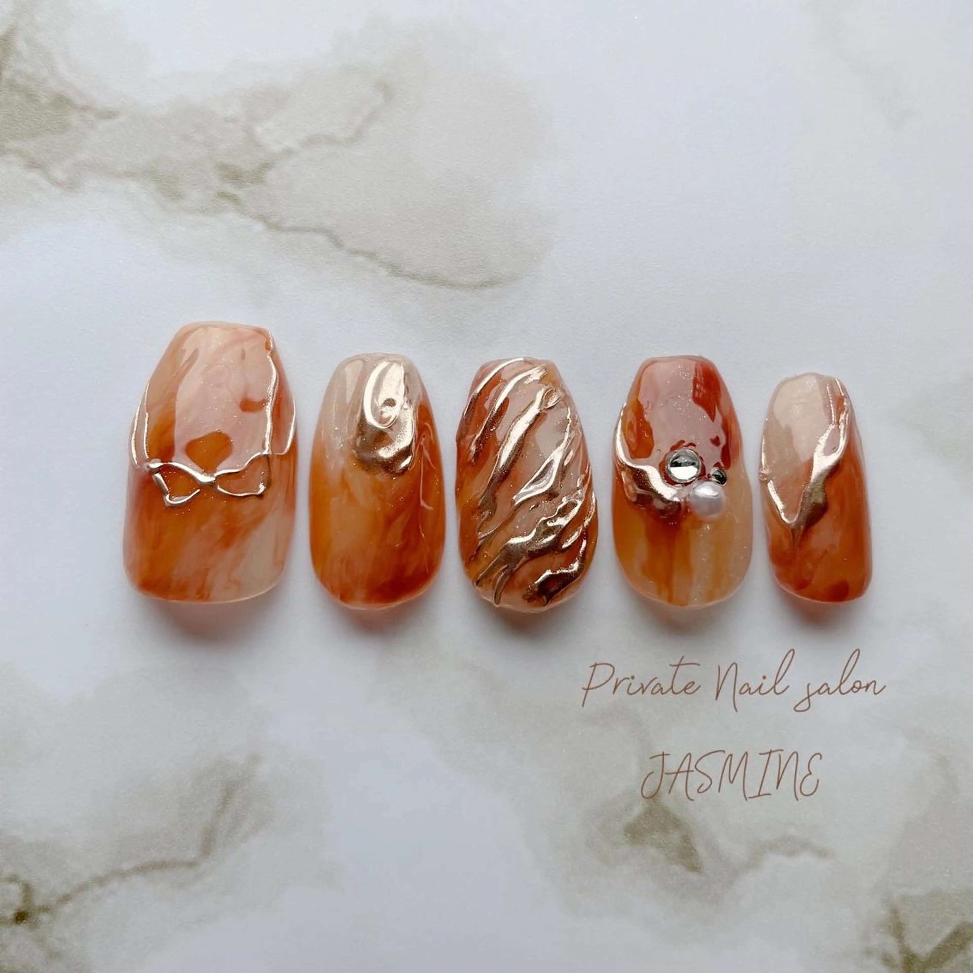 ネイル ミラーネイル ニュアンスネイル ハンドネイル Nail salon JASMINEのネイルデザイン