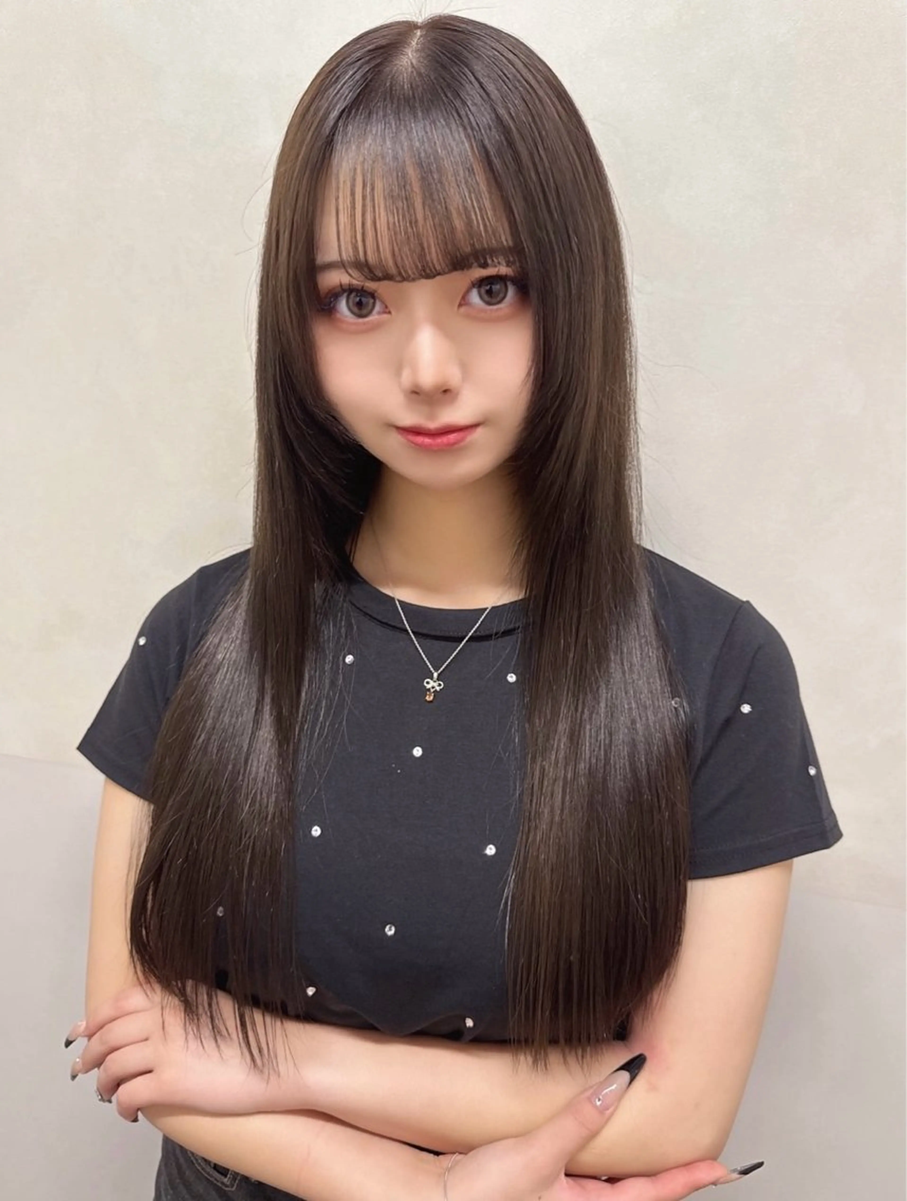 ロング カラー ハイトーン/ 縮毛矯正のヘアスタイル