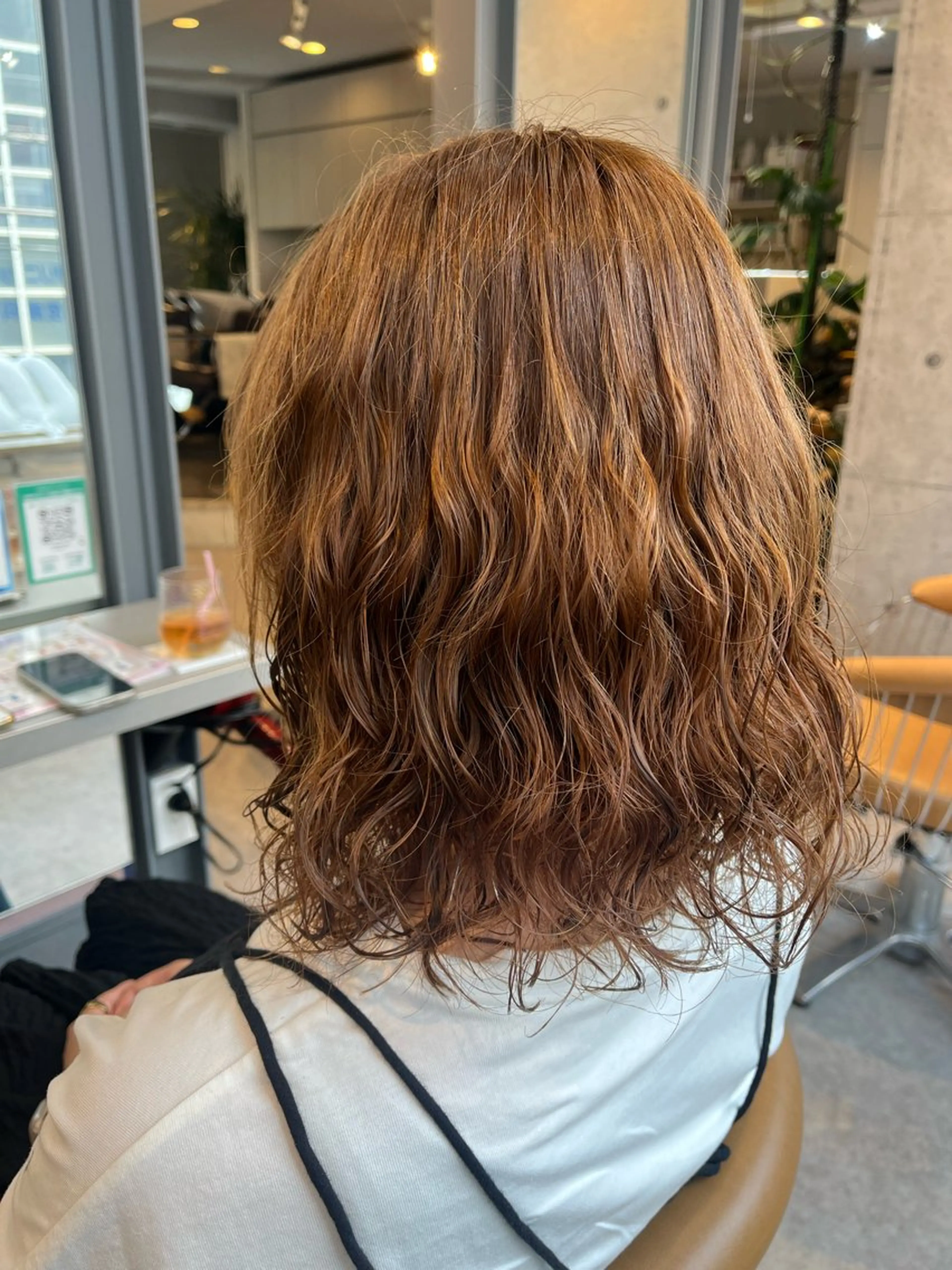 ミディアム パーマ カット パーマ うしだ かおるのヘアスタイル