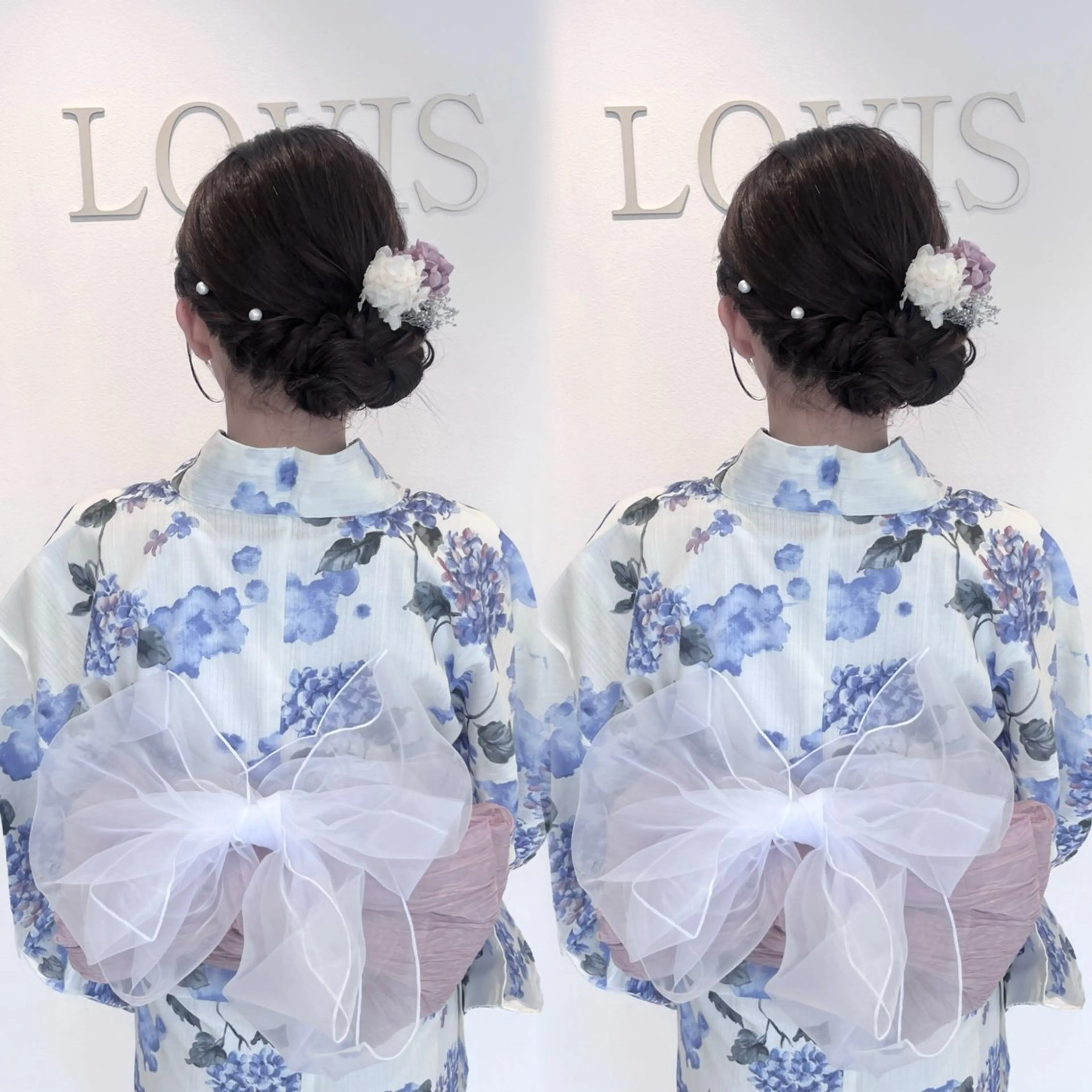 お祭りや花火大会におすすめ✨ヘアセット×浴衣着付け🎀の写真