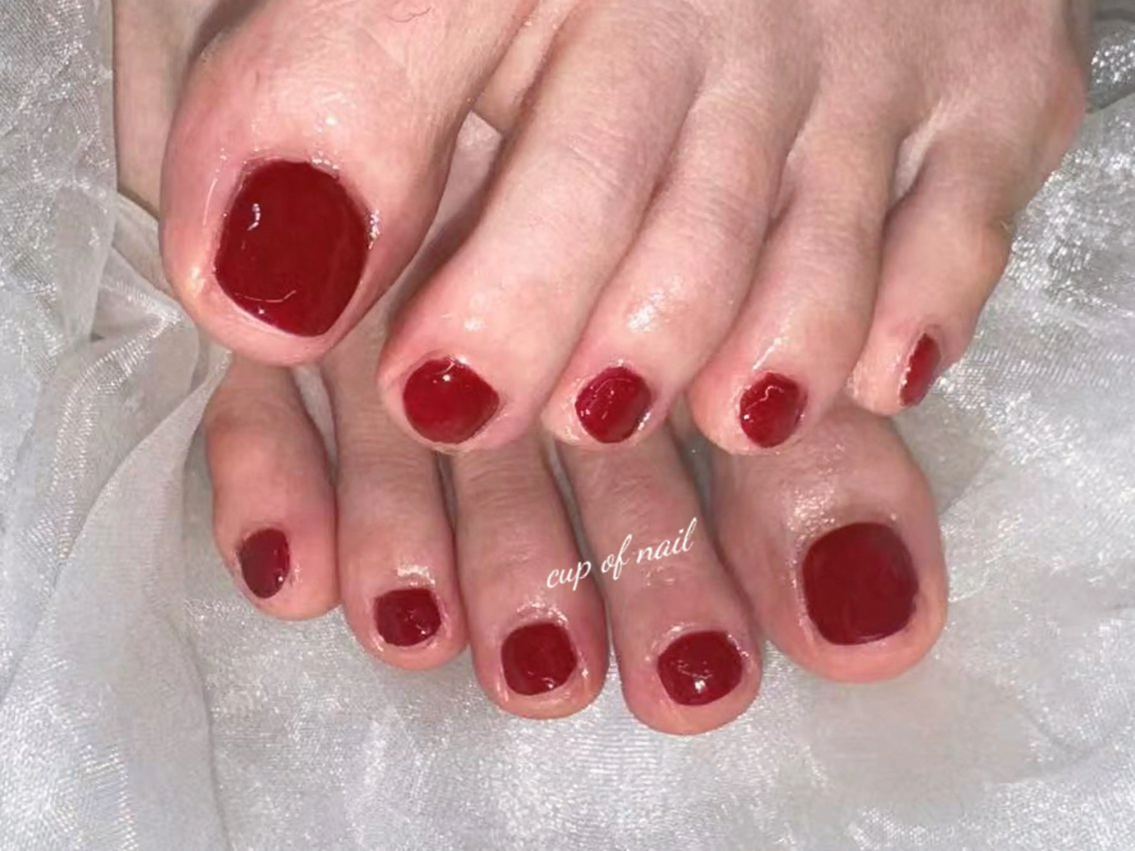 ネイル オーロラネイル フレンチネイル グラデーション 韓国ネイル マグネットネイル フットネイル NOA NAILのネイルデザイン
