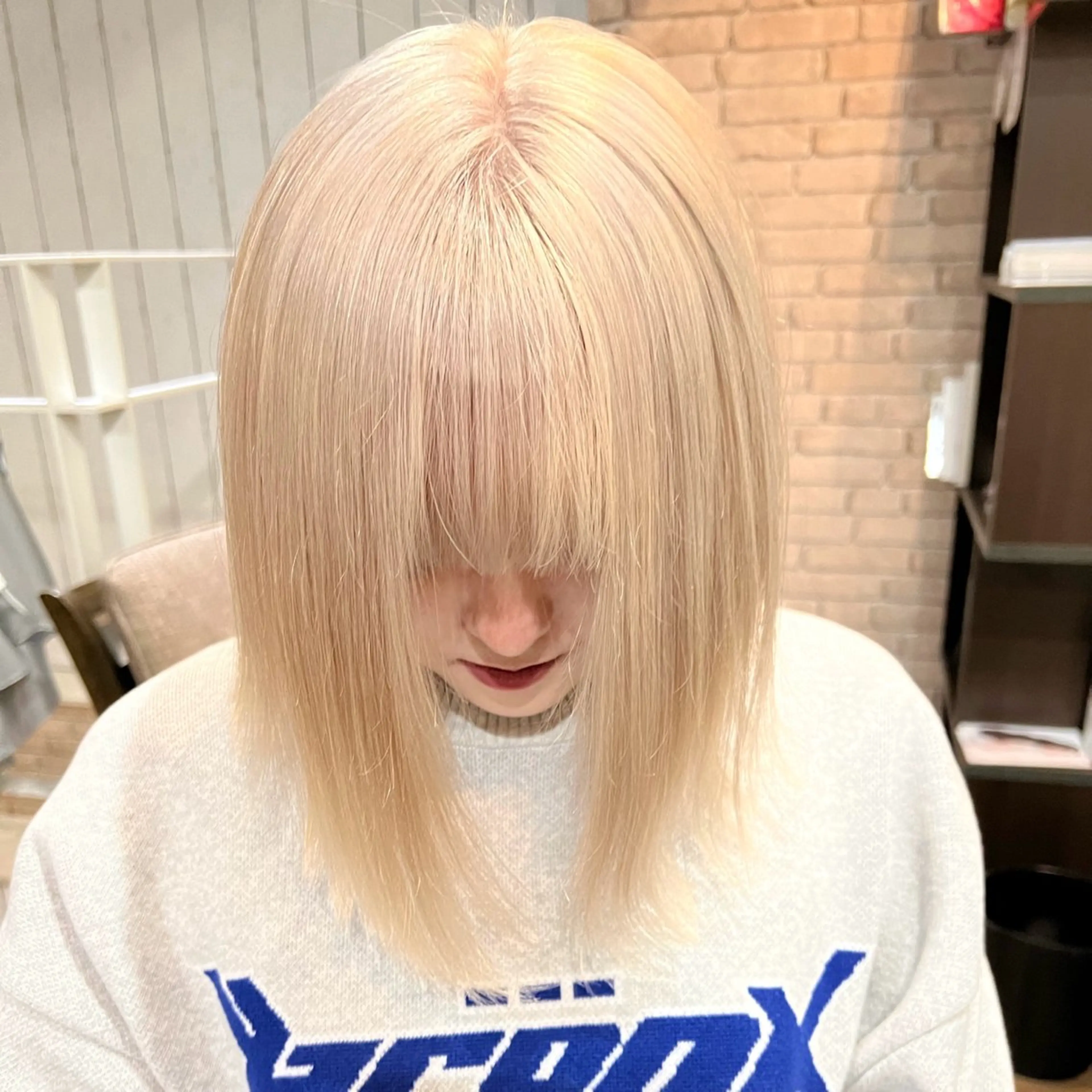 ミディアム カラー ブリーチ カット ヘアカラー トリートメント MiU所属・髪質改善|ストレート |ブリーチ|ゆたかのヘアスタイル