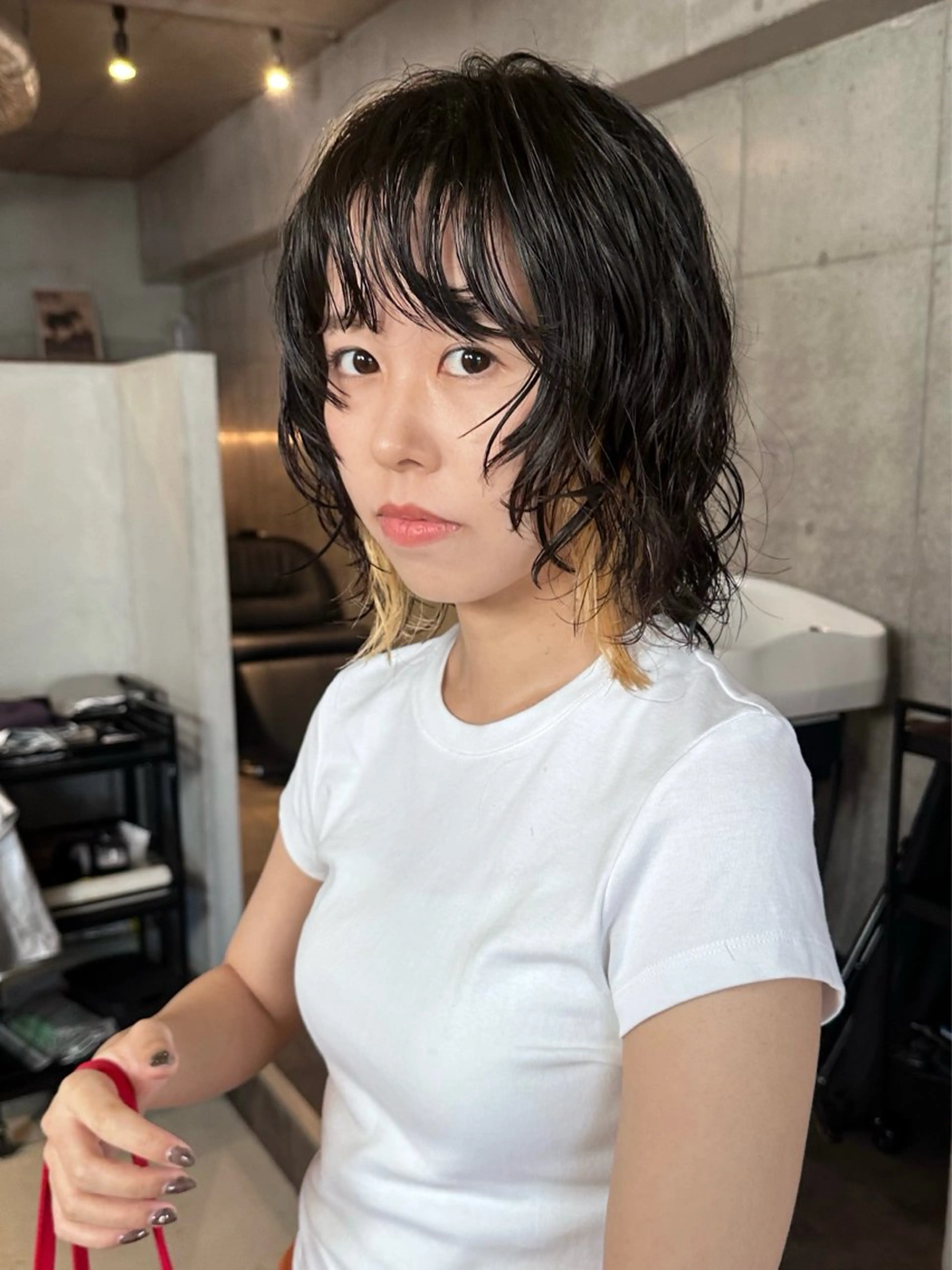 ミディアム パーマ カット パーマ トリートメント 前野 日奈/ ナチュカラー/パーマのヘアスタイル