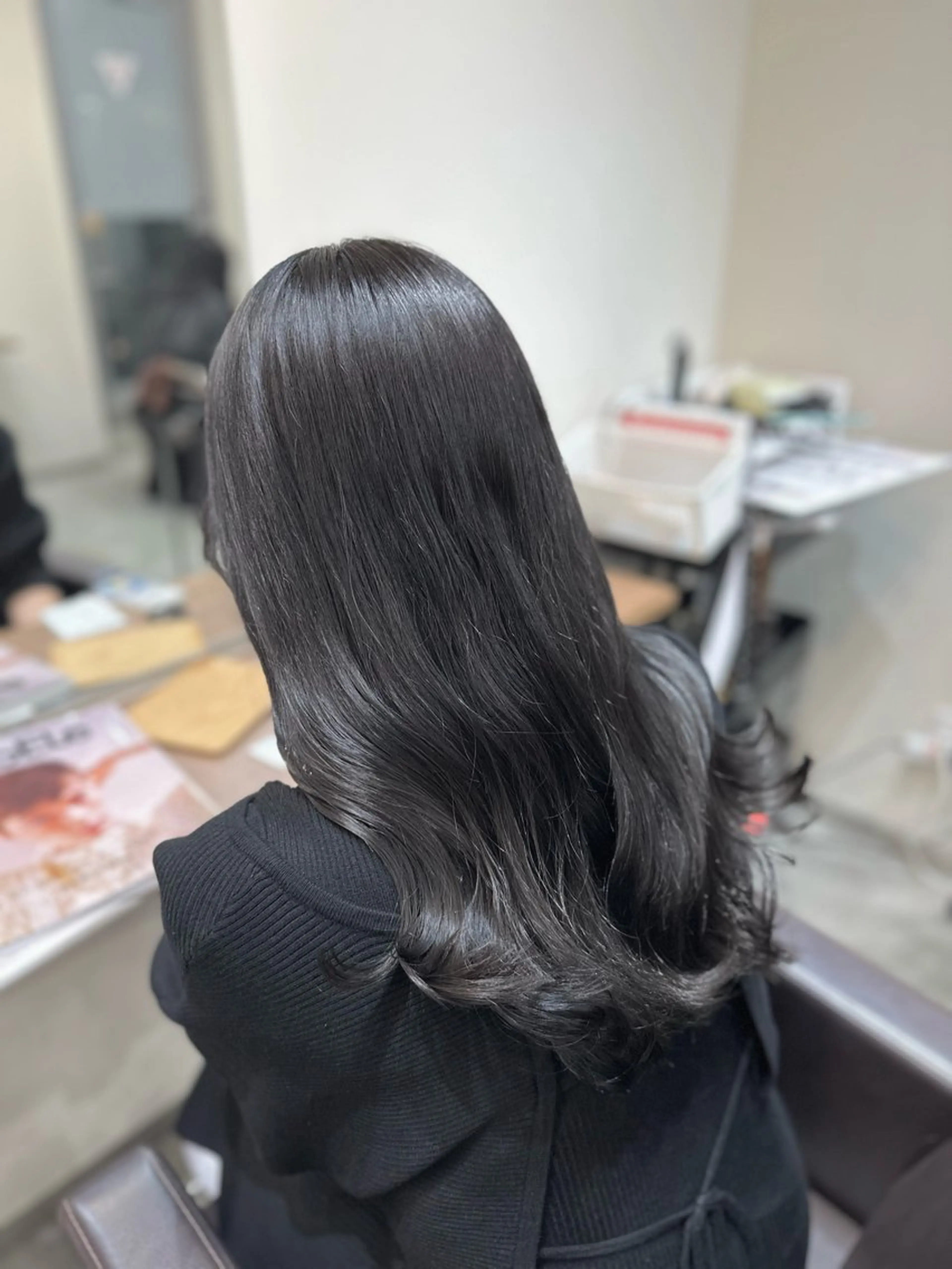 ロング カラー パーマ カット パーマ トリートメント 小顔カット✨ 透明感カラー✨kyoのヘアスタイル