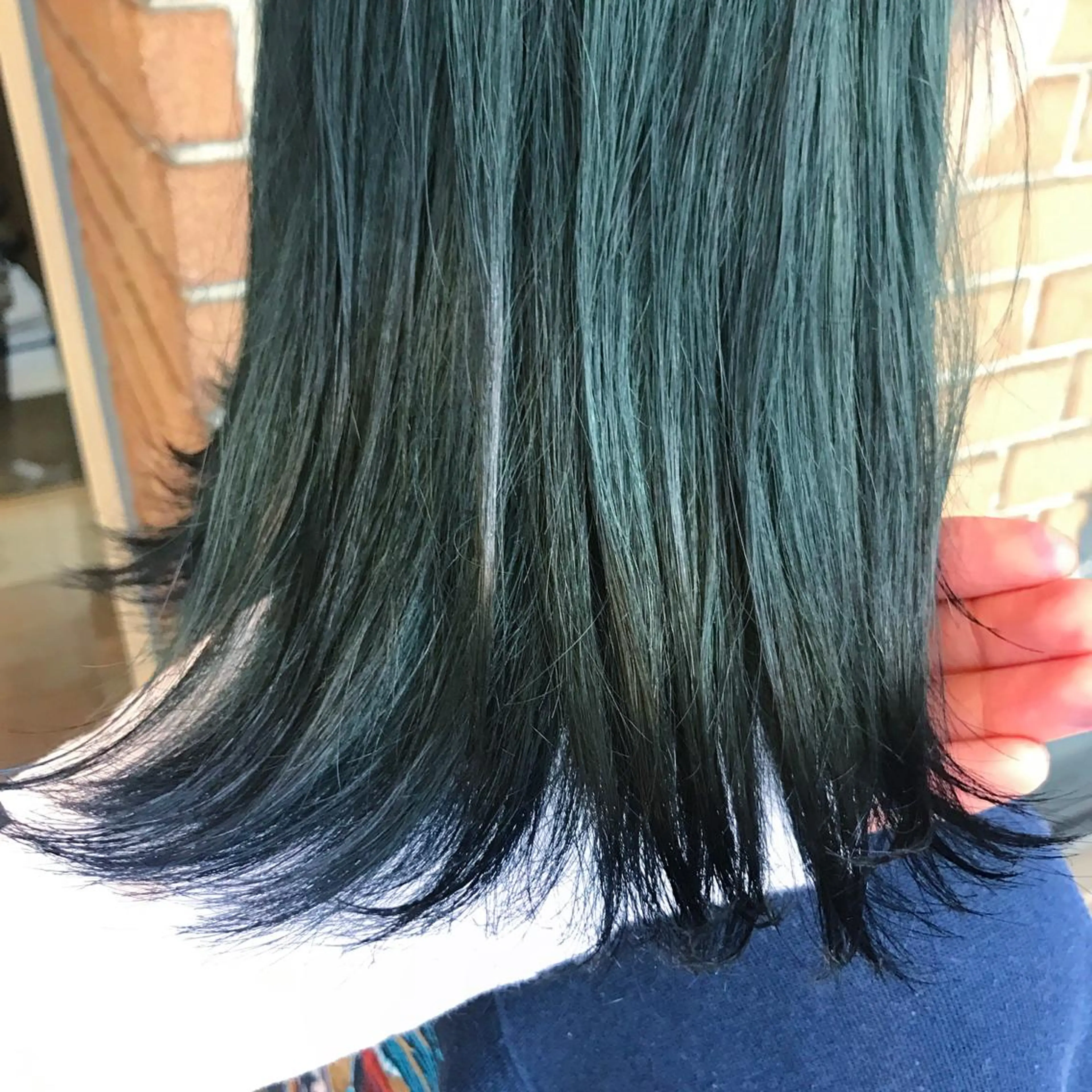 ミディアム カラー ダブルカラー ネイビーカラー 高比良 剛のヘアスタイル