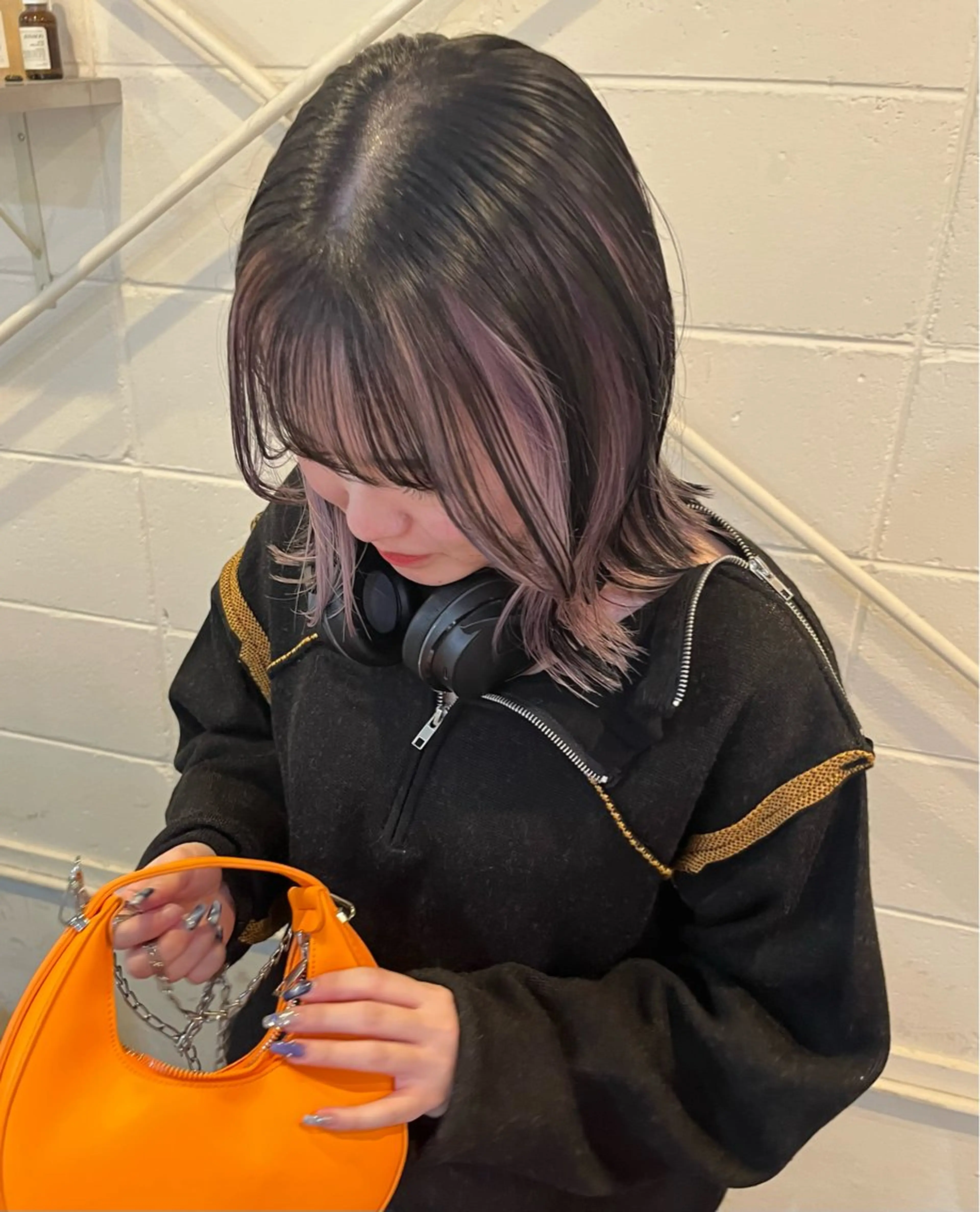 ミディアム パープルカラー chikashitsu所属・Junmi/ﾁｶｼﾂ /堀江のヘアスタイル