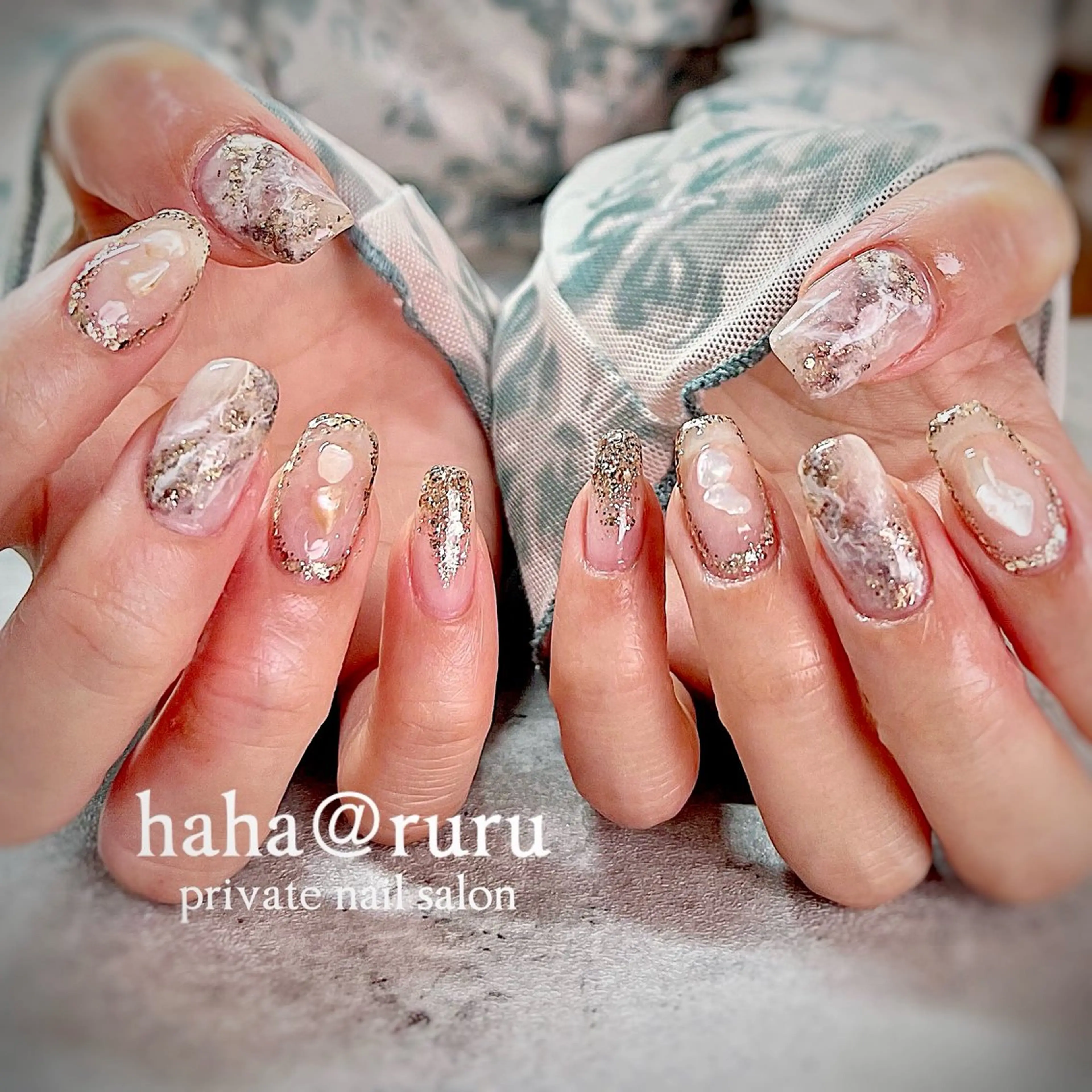 ネイル 大理石ネイル(マーブル) haha@ ruruのネイルデザイン