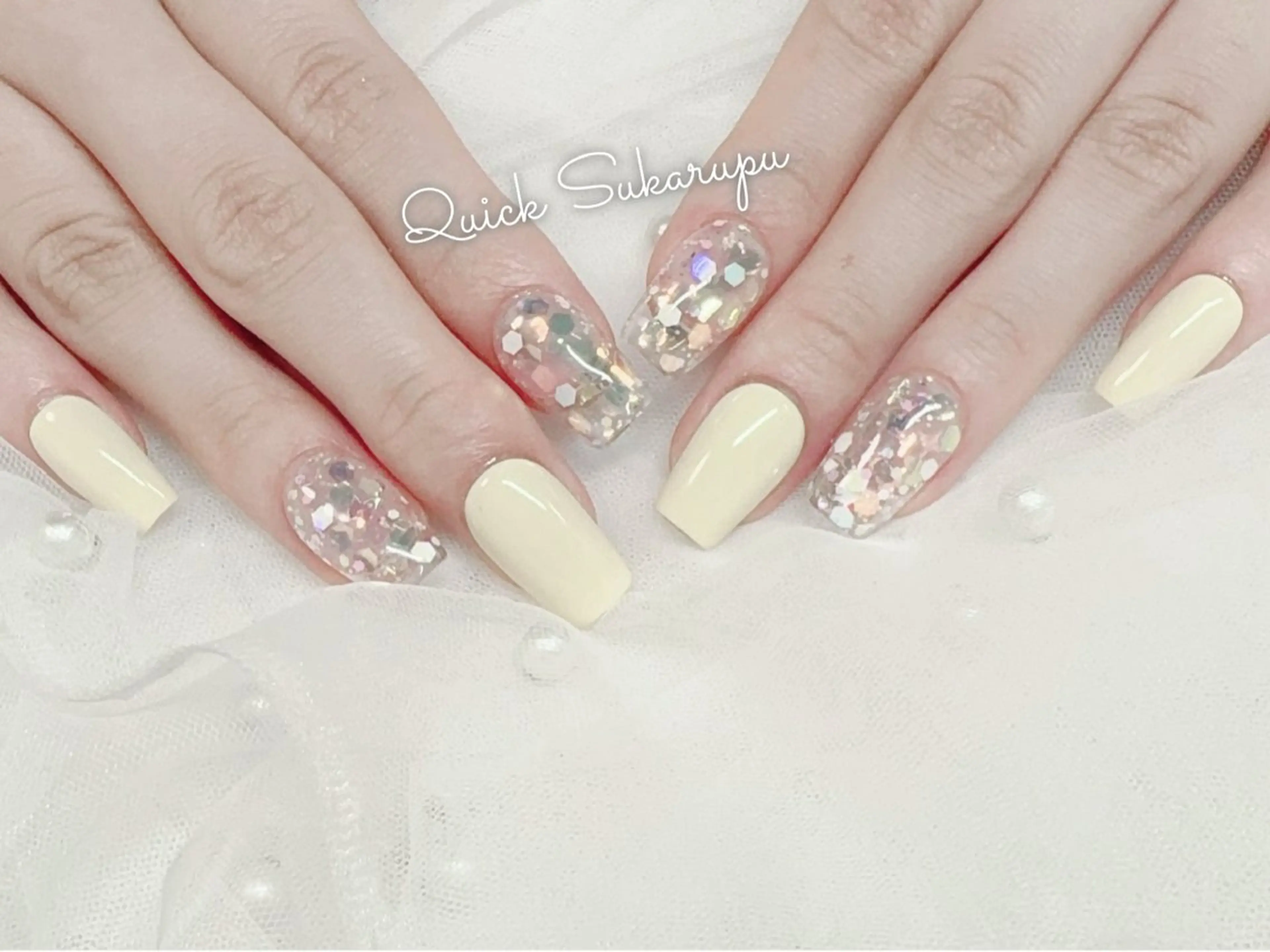 ミディアム ハンドネイル Quick Sukarupu 高田馬場店所属・Quick Sukarupuのネイルデザイン
