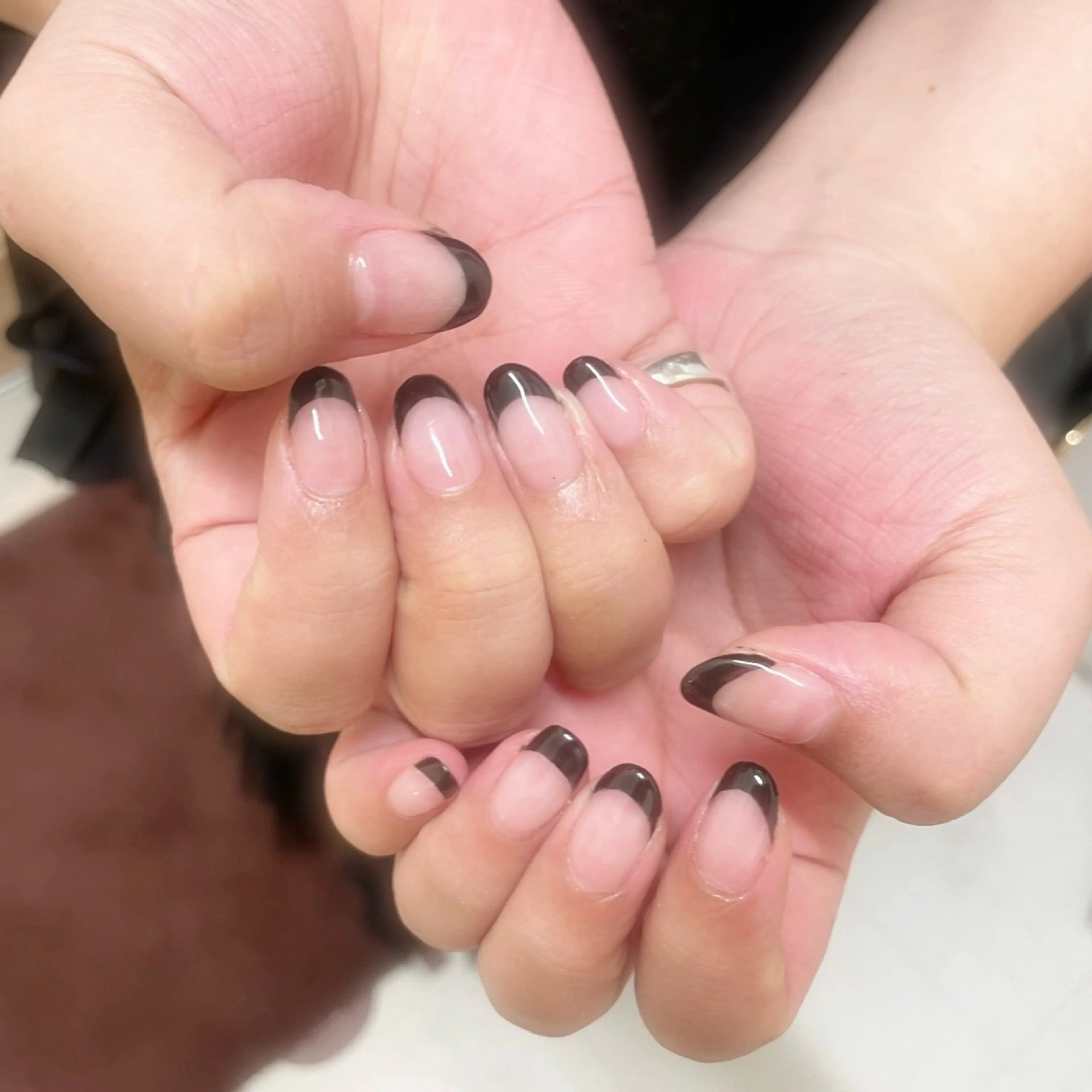 ネイル クリアネイル フレンチネイル プラスネイル池袋所属・たかやま ひまりのネイルデザイン
