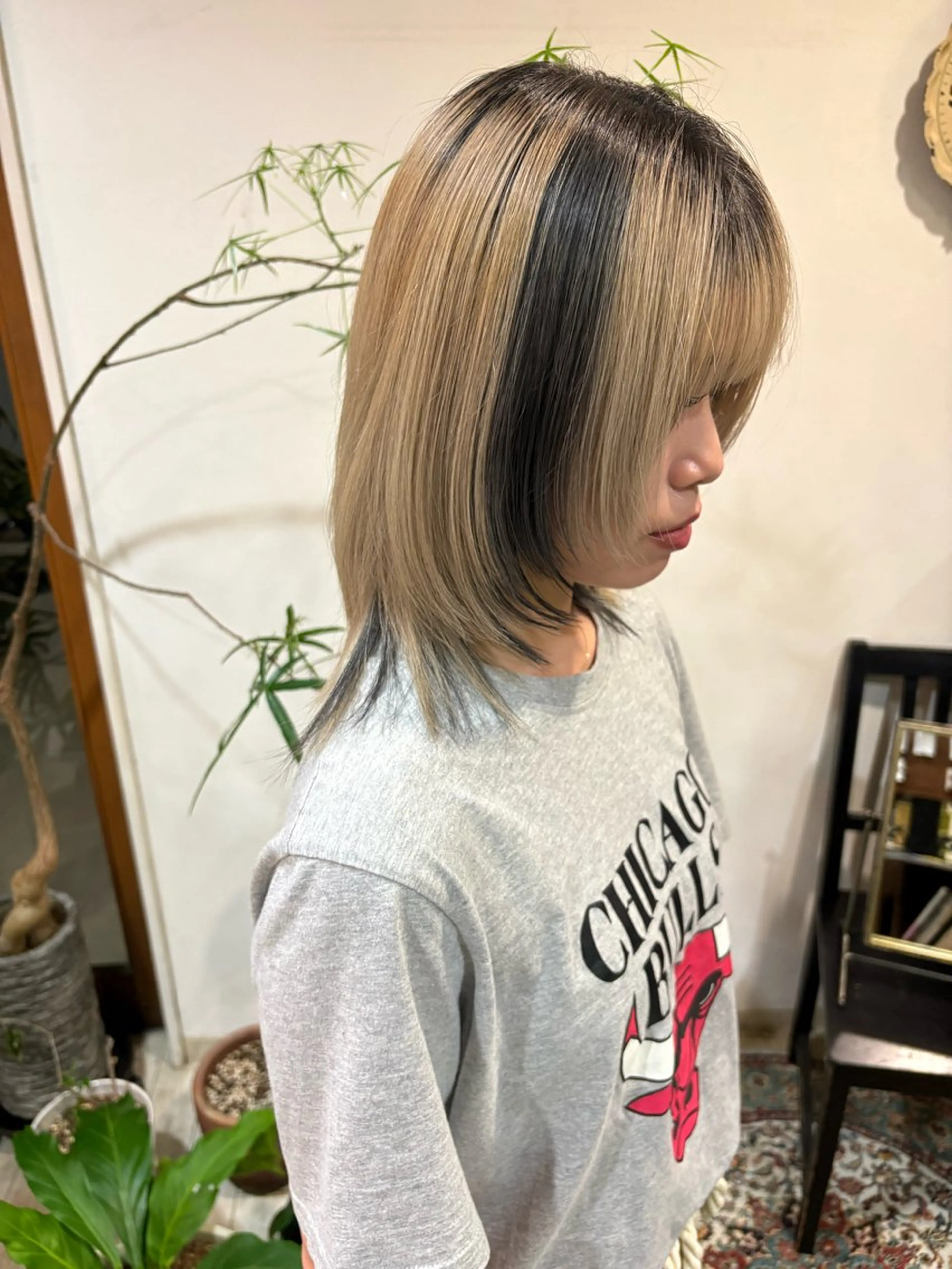 セミロング カラー お悩み改善カット 太田皓大のヘアスタイル