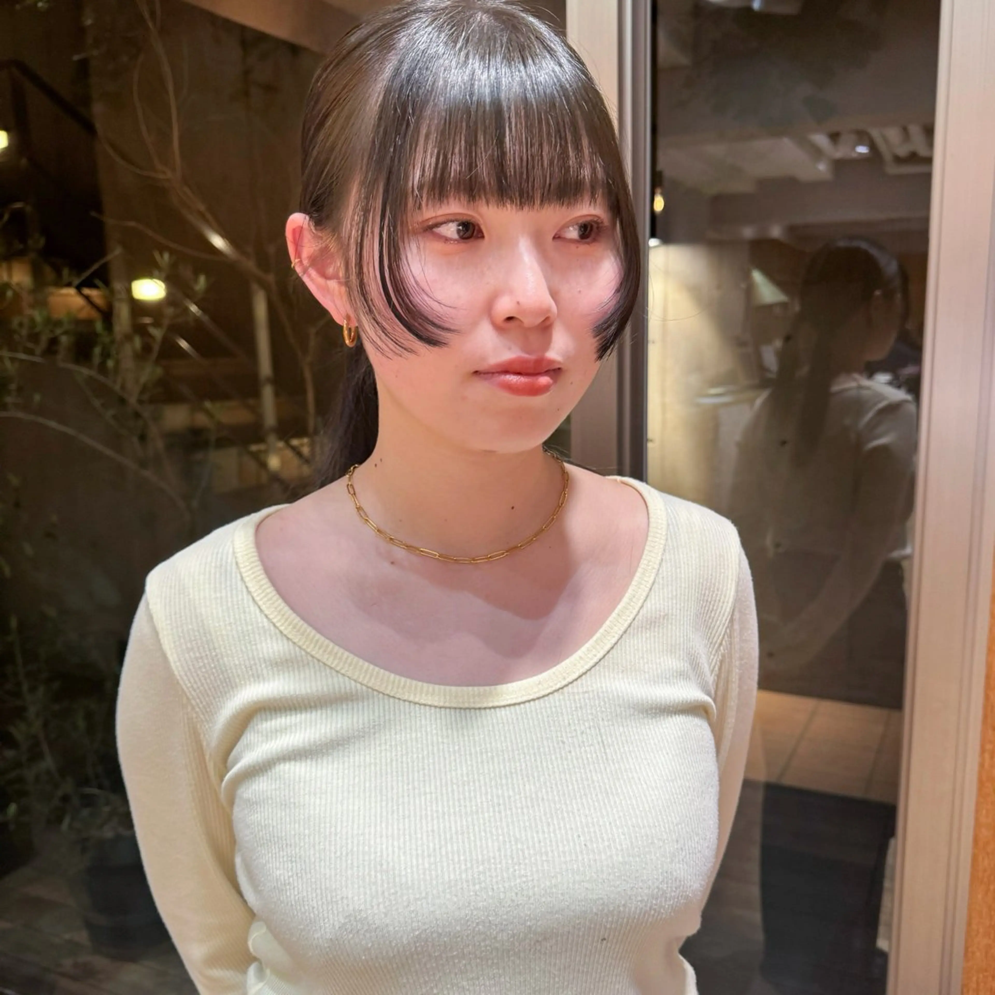 ミディアム カラー カット 大橋 芽衣のヘアスタイル
