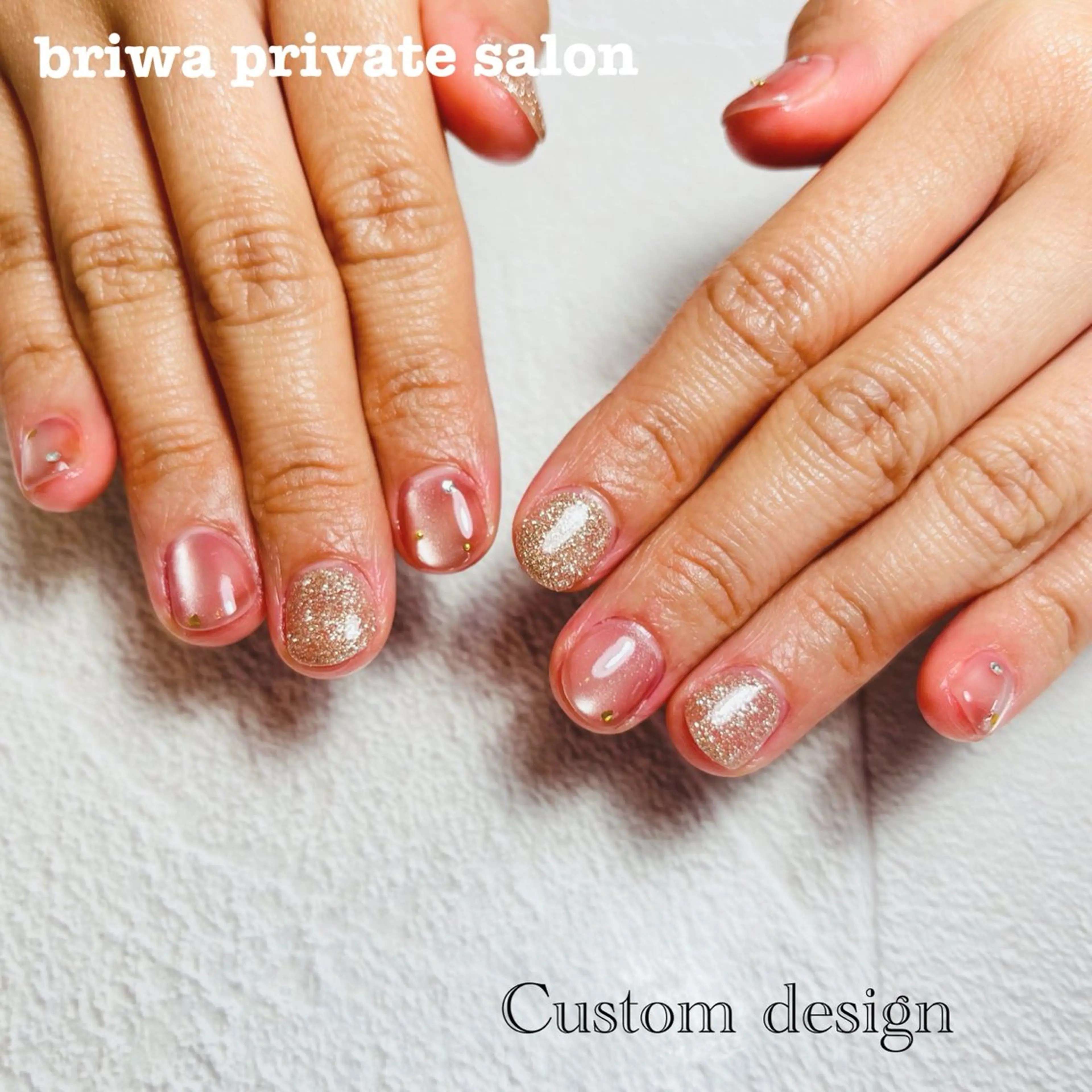 ネイル フラッシュネイル ハート マグネットネイル ハンドネイル Briwa✨ nail💅のネイルデザイン