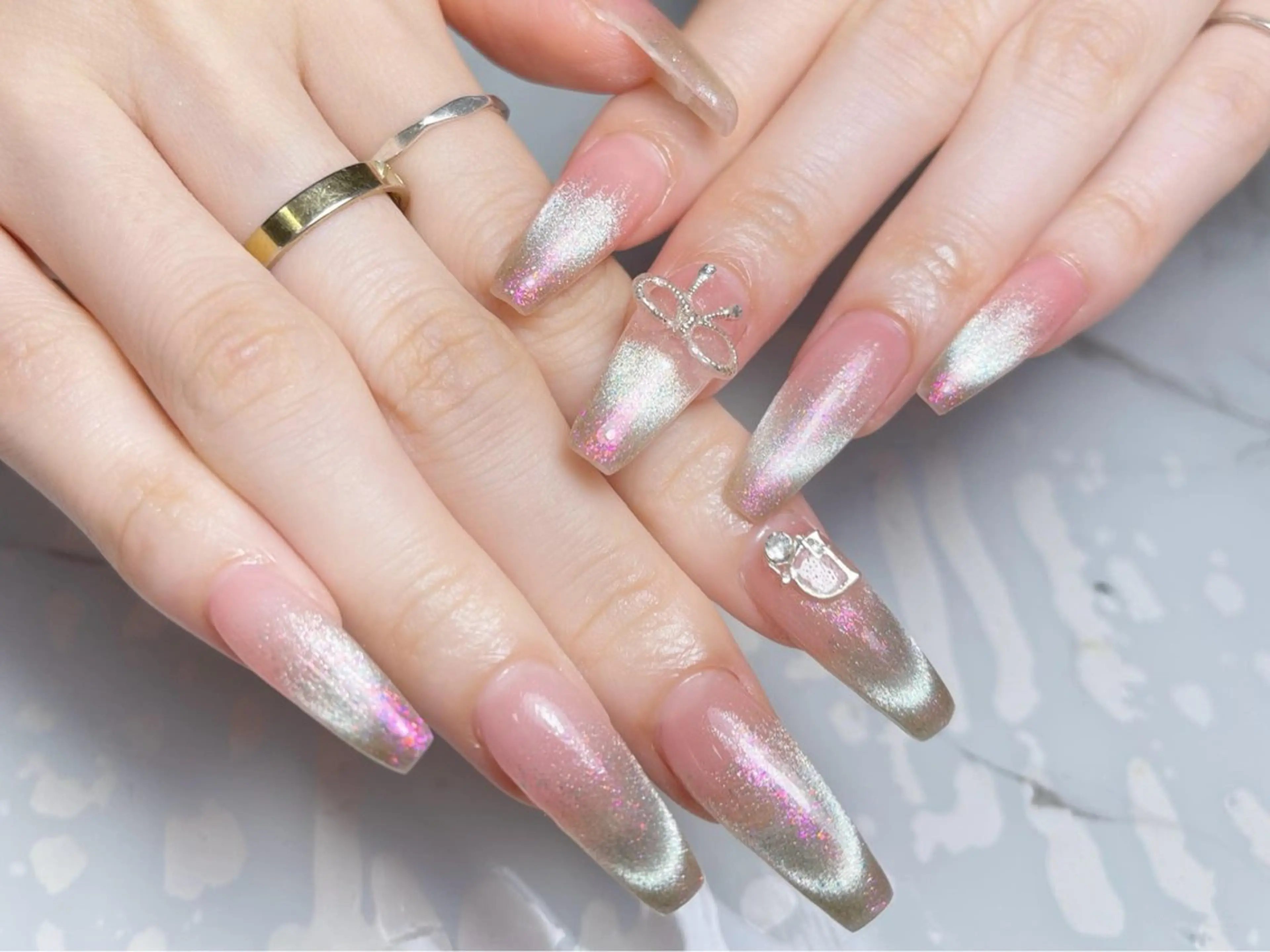 ネイル アートネイル フレンチネイル ジェルネイル グラデーション 韓国ネイル Nail Salon Kihi さくらのネイルデザイン