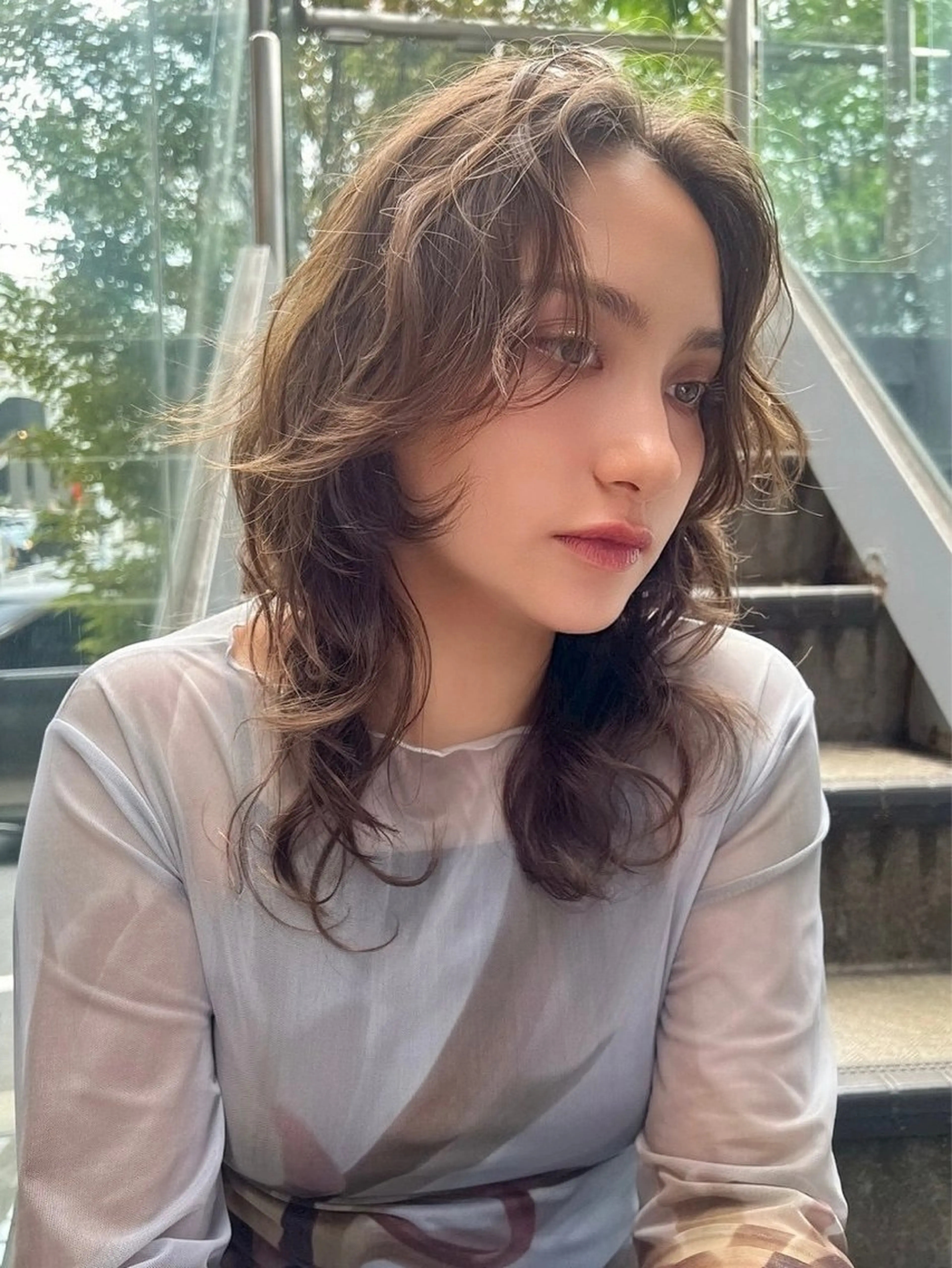 ミディアム パーマ 撮影モデル MUNi恵比寿 モデル募集中♪のヘアスタイル