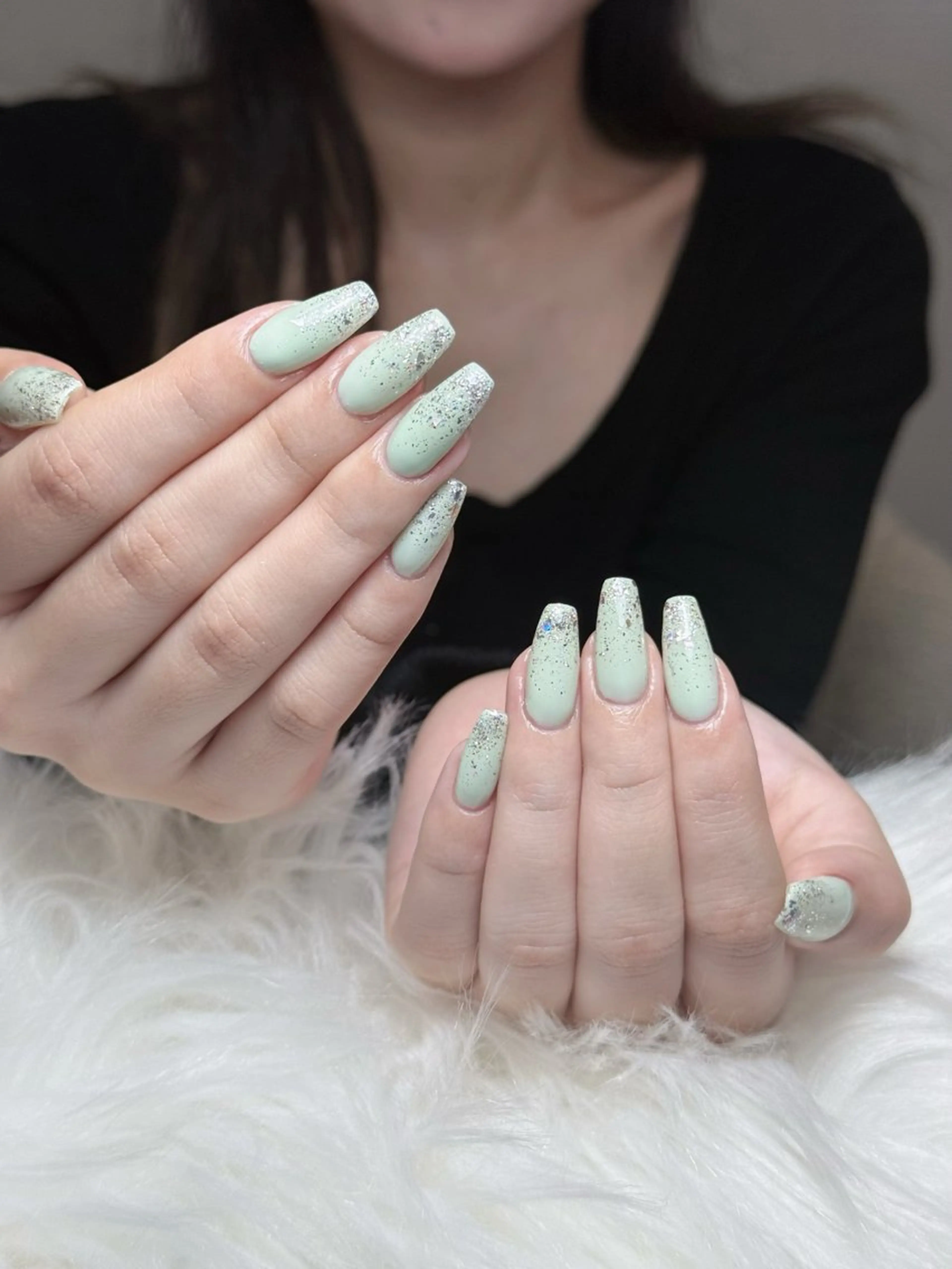 ネイル フレンチネイル ジェルネイル キラキラネイル 韓国ネイル マグネットネイル Julli nail studio所属・Julli NailStudioのネイルデザイン