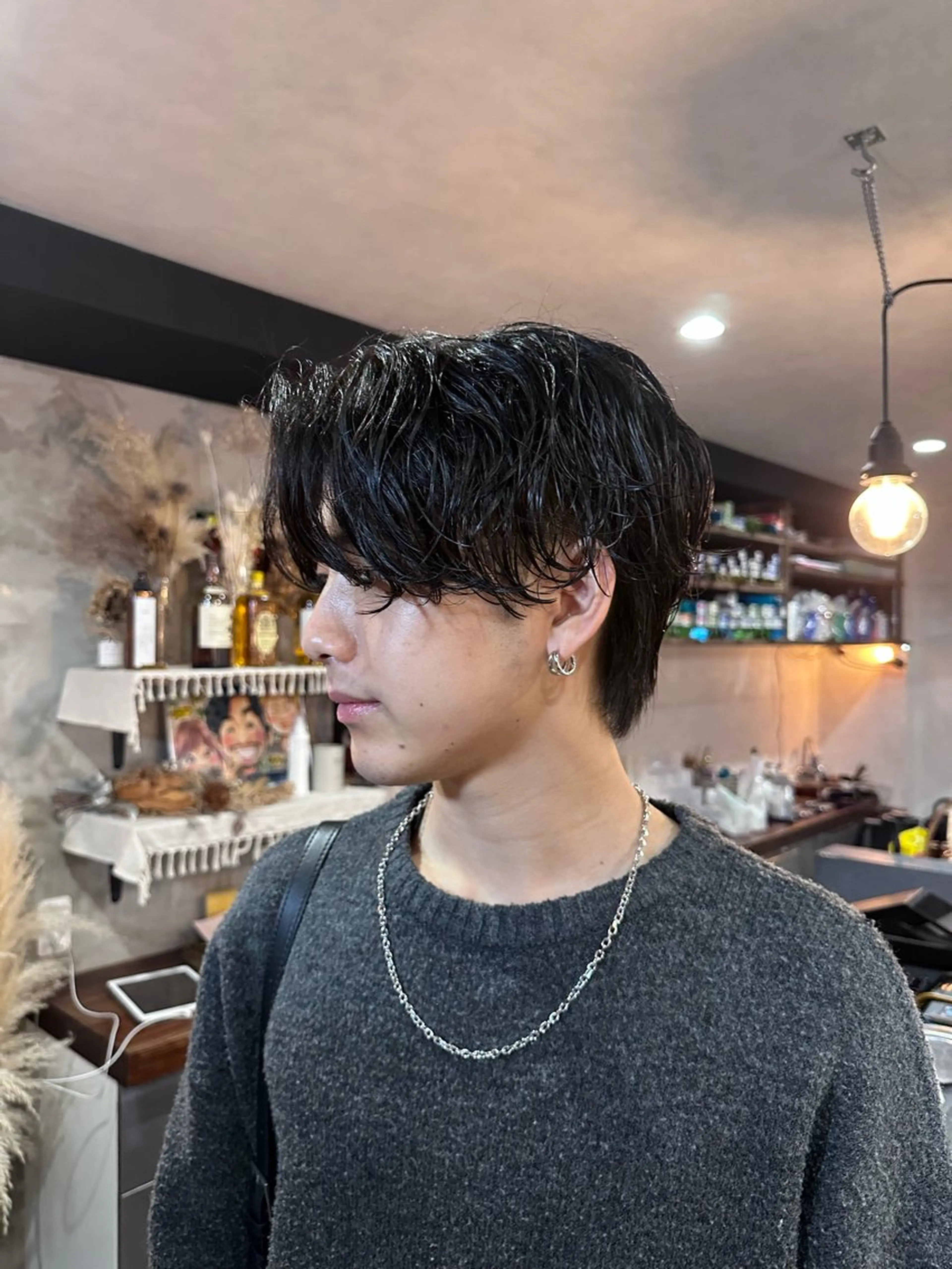 ショート パーマ カット パーマ t.hair垂門真吾 曲がる縮毛矯正/ボブのヘアスタイル