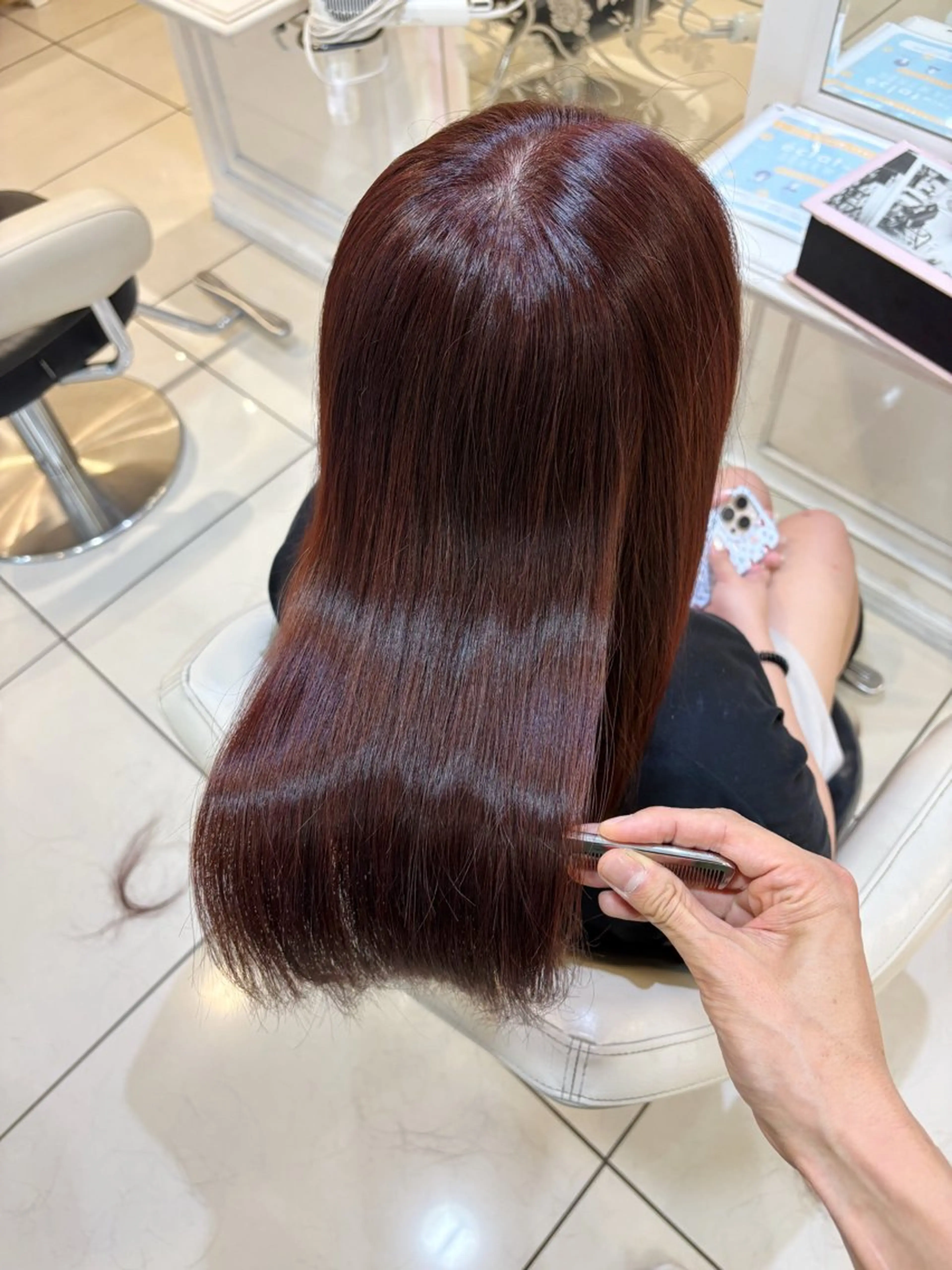 セミロング 髪質改善 カット ヘアカラー トリートメント 高橋 佑のヘアスタイル