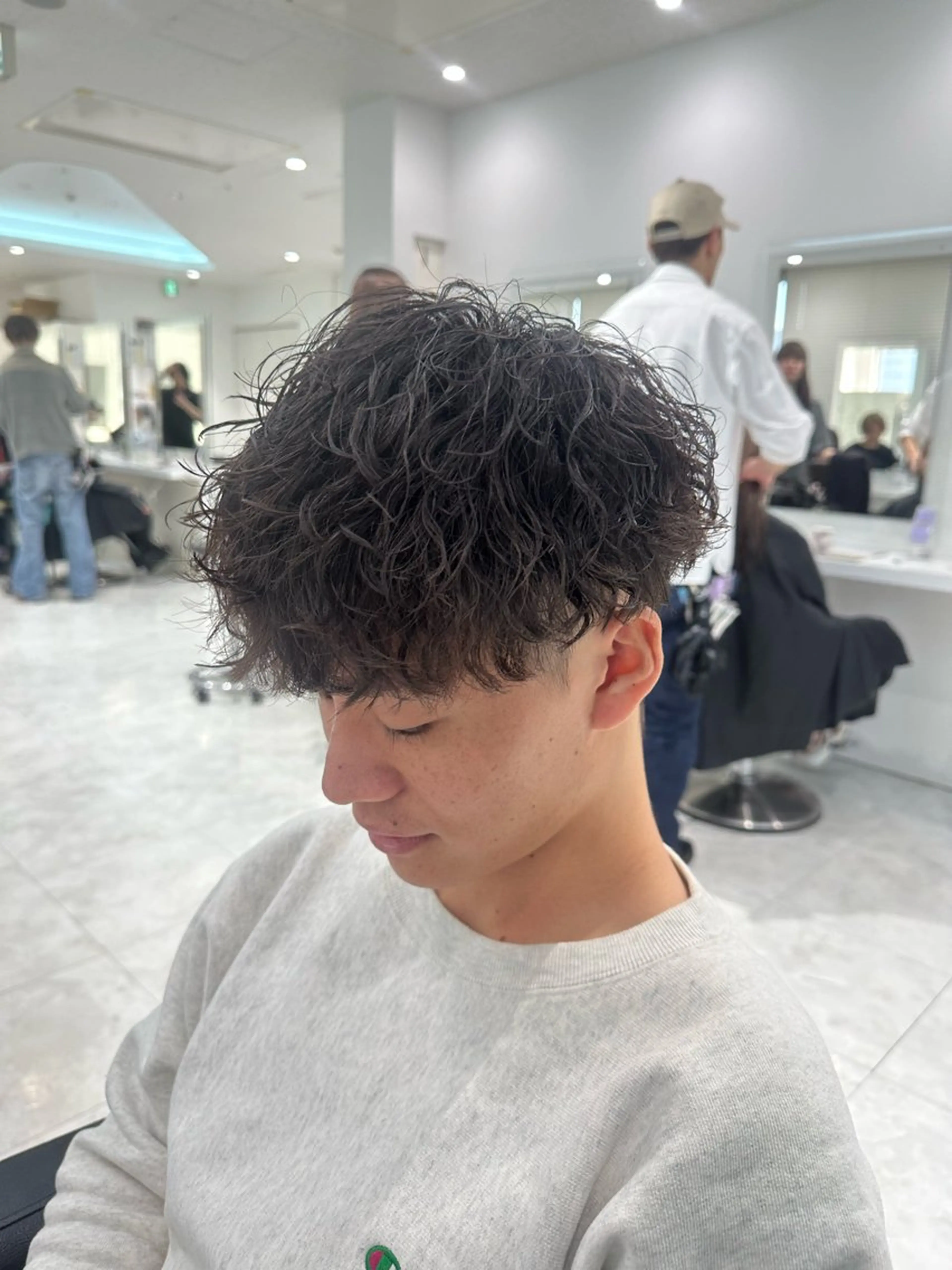 パーマ メンズ カット パーマ 🐺メンズパーマ マッシュ　あさひ🐺のヘアスタイル