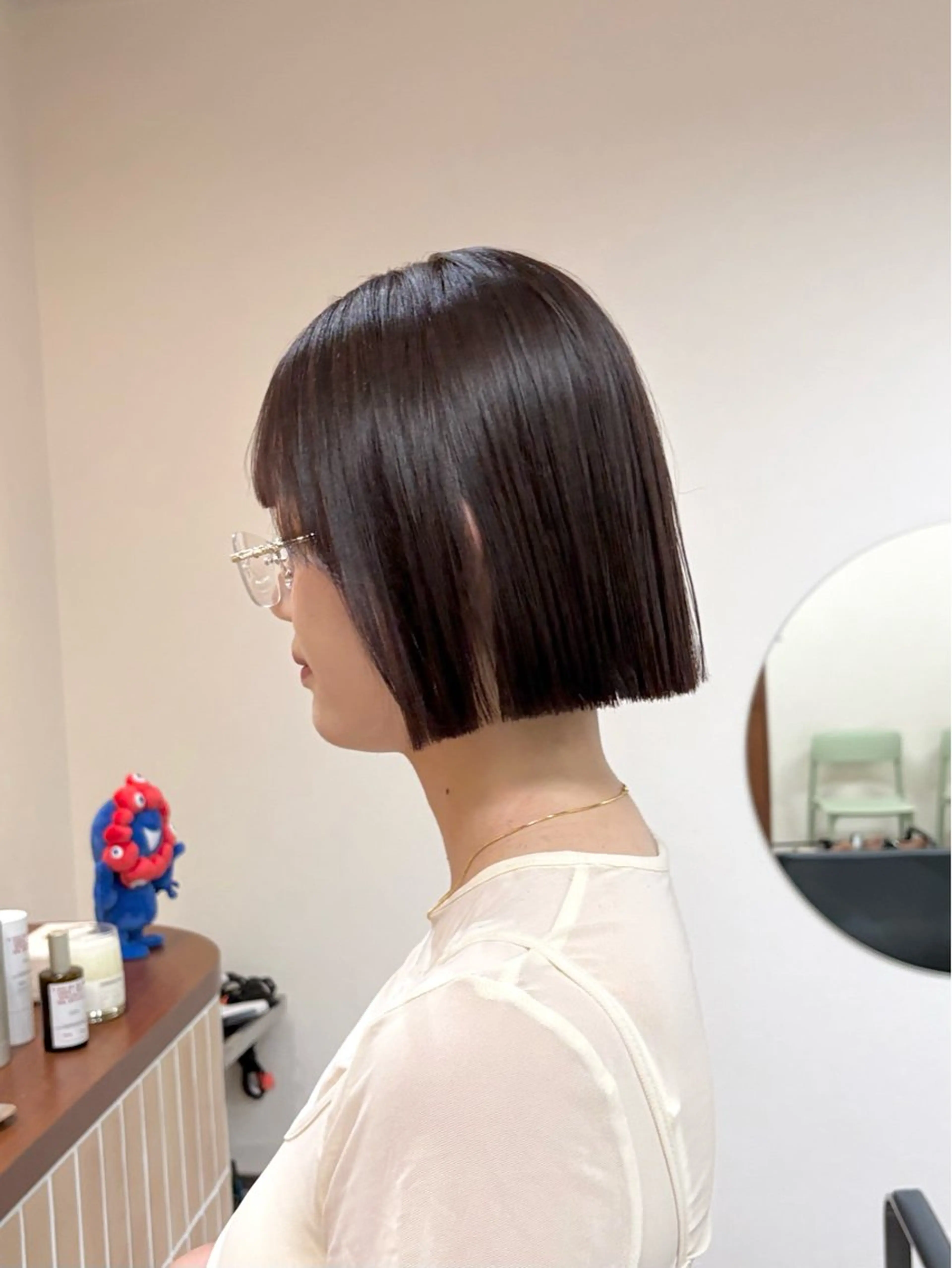 ミディアム カラー ブラウンカラー ラベンダーカラー ピンクカラー ボブ カット ヘアカラー トリートメント ハル🌸柔色/ ブリーチなし/艶髪のヘアスタイル