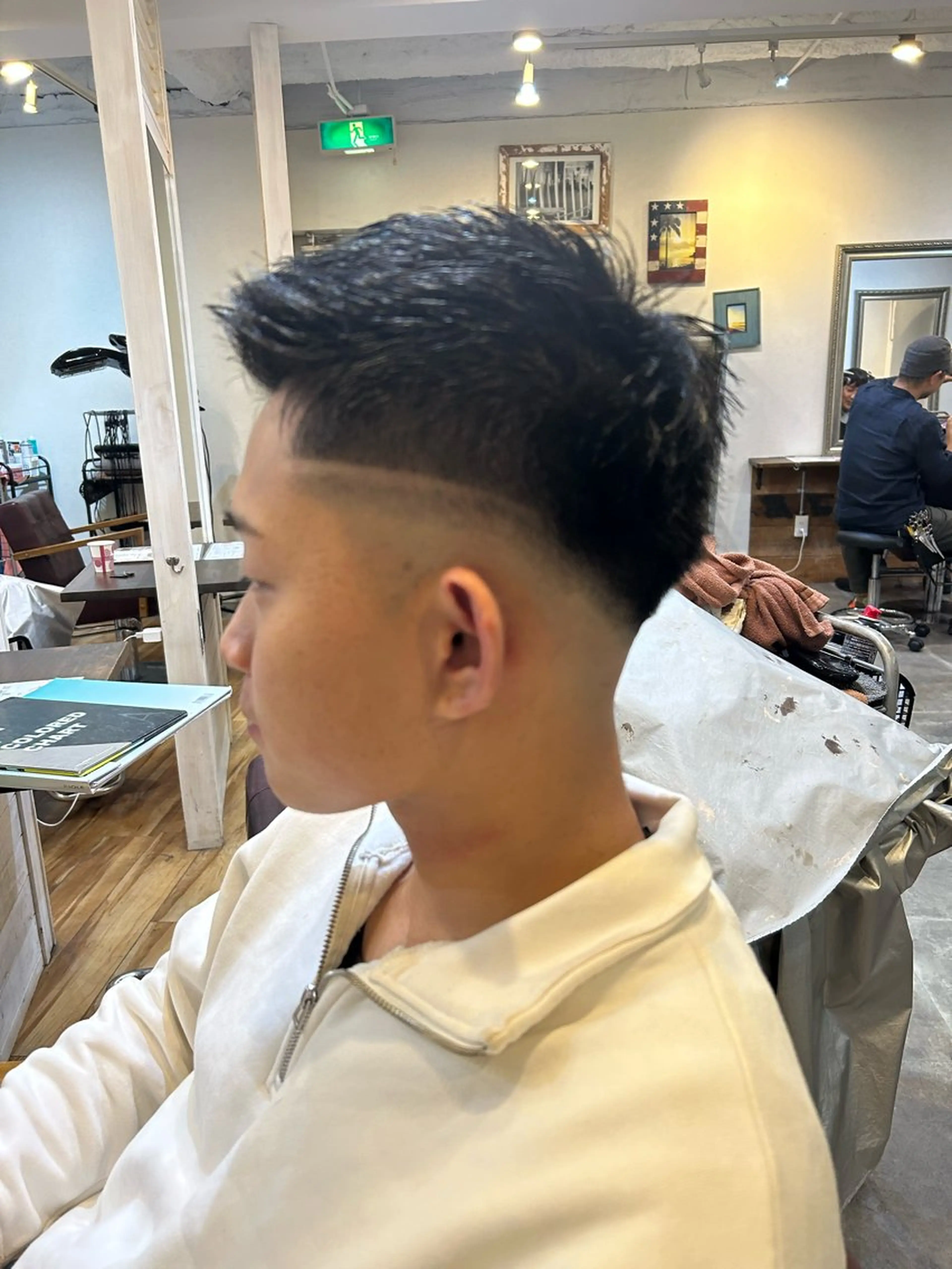 ショート メンズ フェードカット CECIL hair なんば店所属・メンズパーマ 艶髪☆店長☆有馬のヘアスタイル