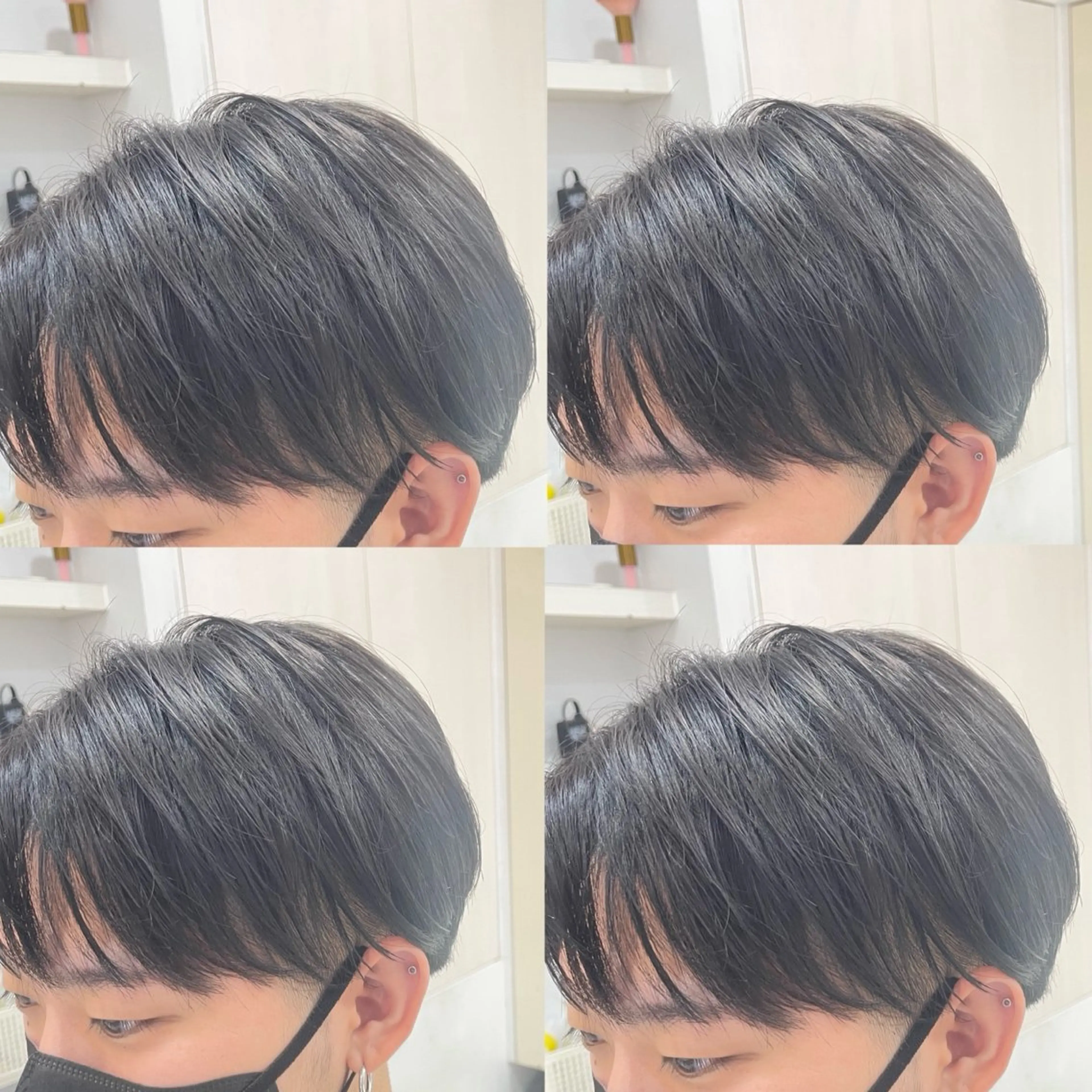 メンズ刈り上げマッシュの写真