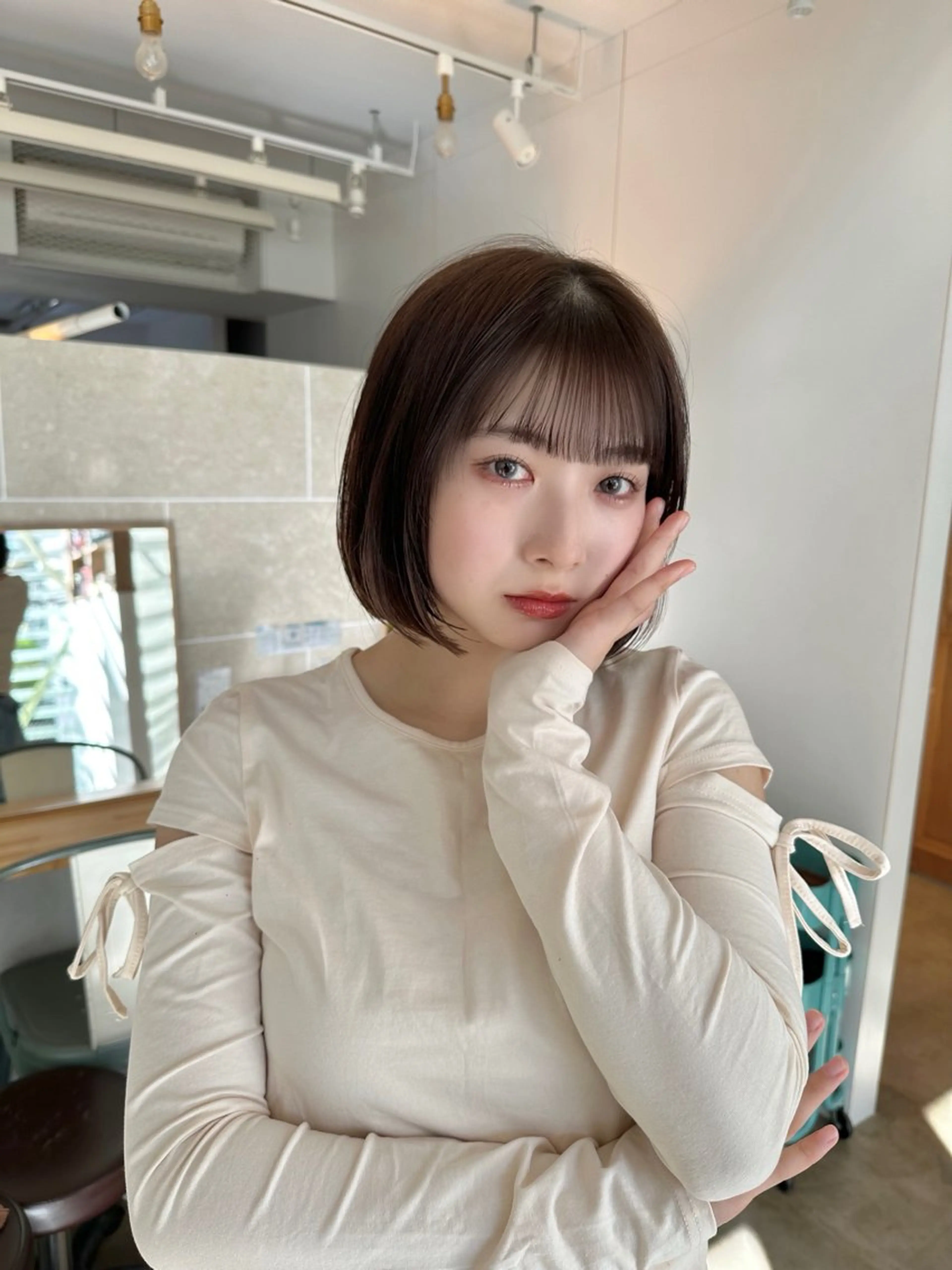 ミディアム ボブ 美髪縮毛矯正 /髪質改善のヘアスタイル